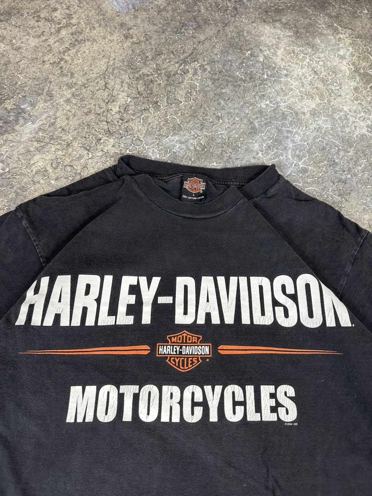 Harley Davidson × Vintage Vintage Thrashed Harley Davidson Tee Size US L / EU 52-54 / 3 - 3 Thumbnail
