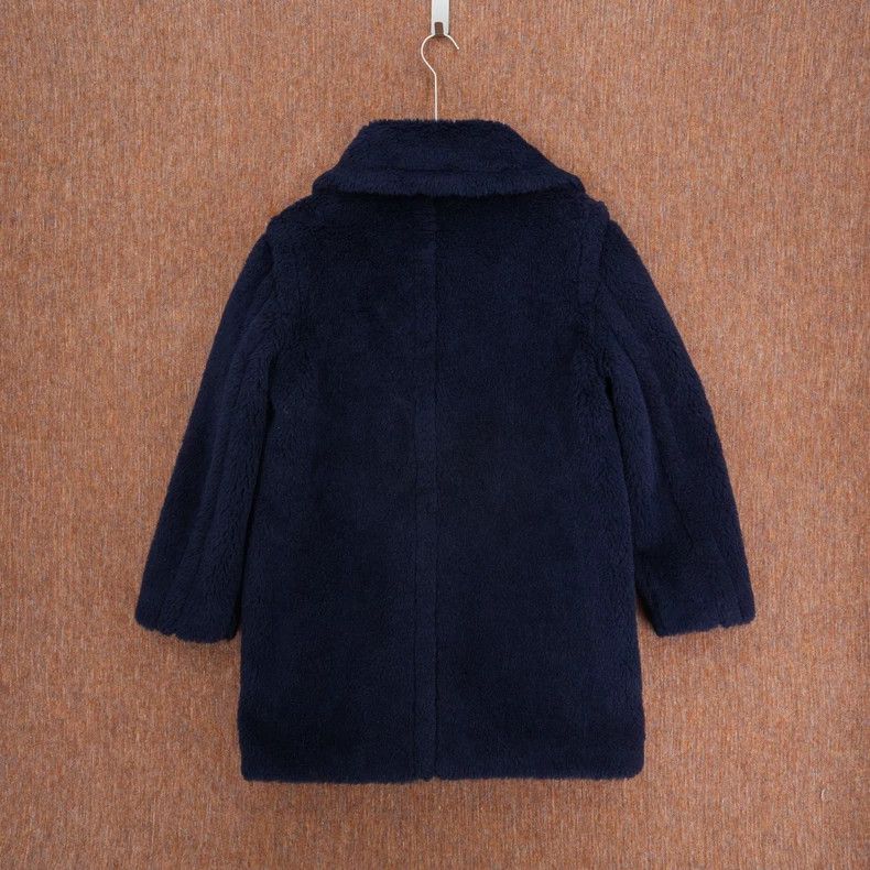 Max Mara Max Mara Navy Midi Teddy Coat Size S / US 4 / IT 40 - 2 Thumbnail