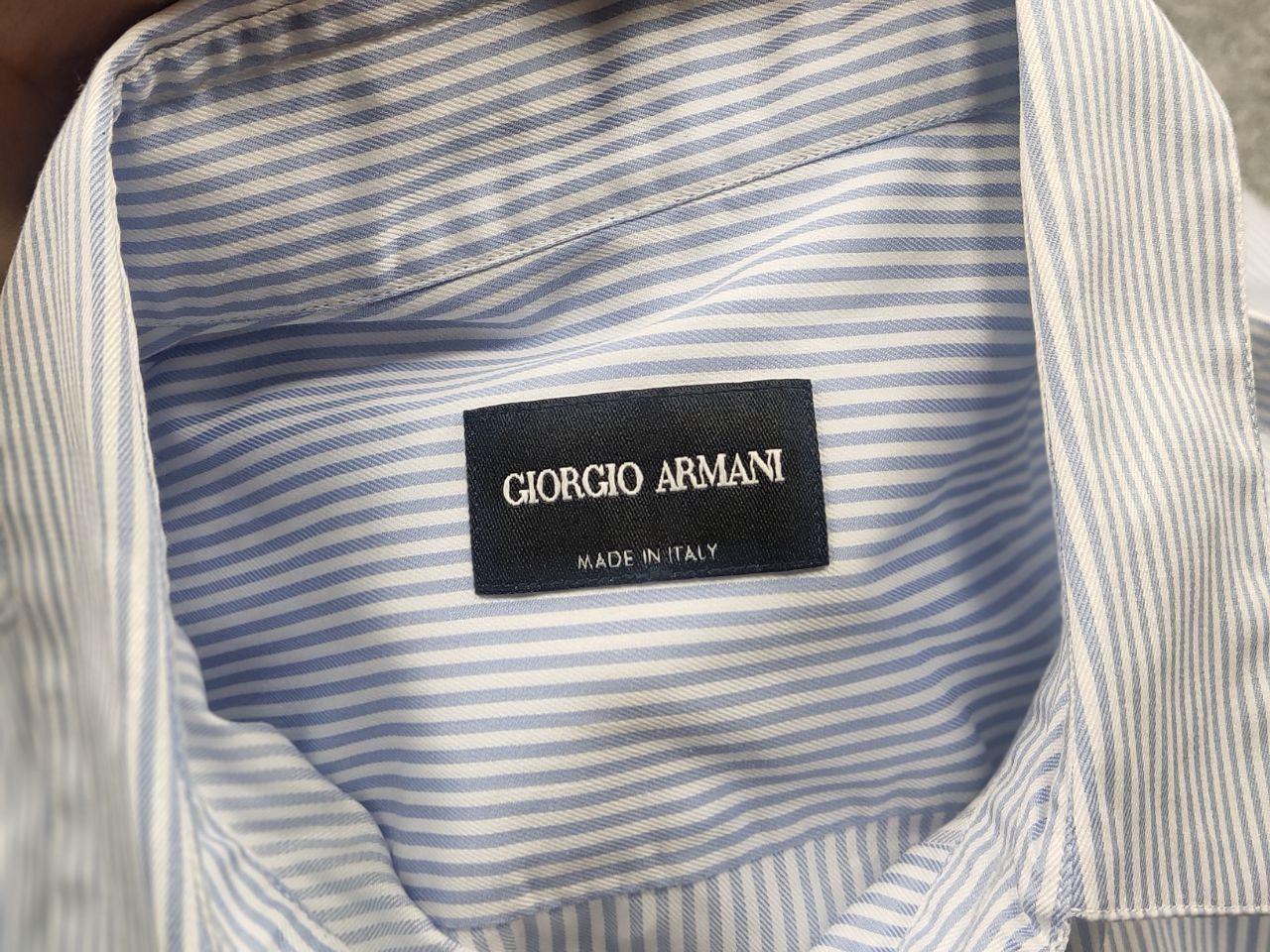 Giorgio Armani Giorgio Armani Design blue thin stripes Long sleeve shirt Size US M / EU 48-50 / 2 - 13 Thumbnail