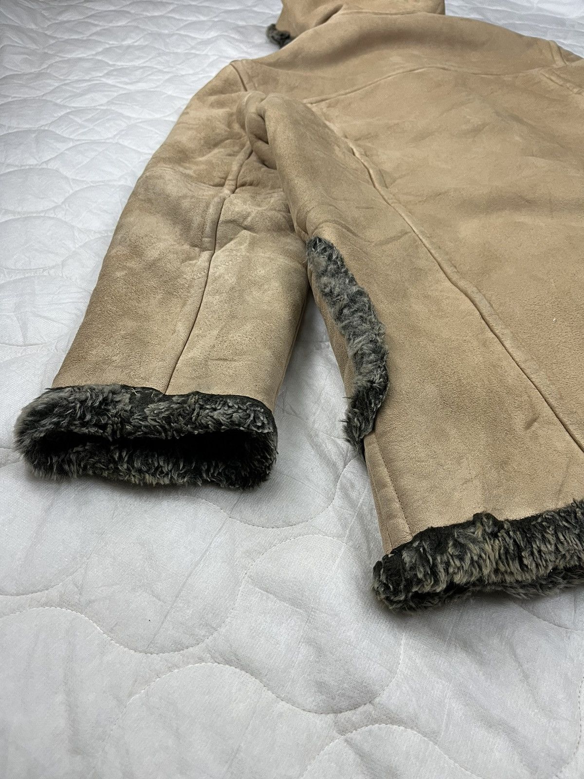 If Six Was Nine PPFM Suede Coat Jacket with Fur Sherpa Lined Size US M / EU 48-50 / 2 - 7 Thumbnail