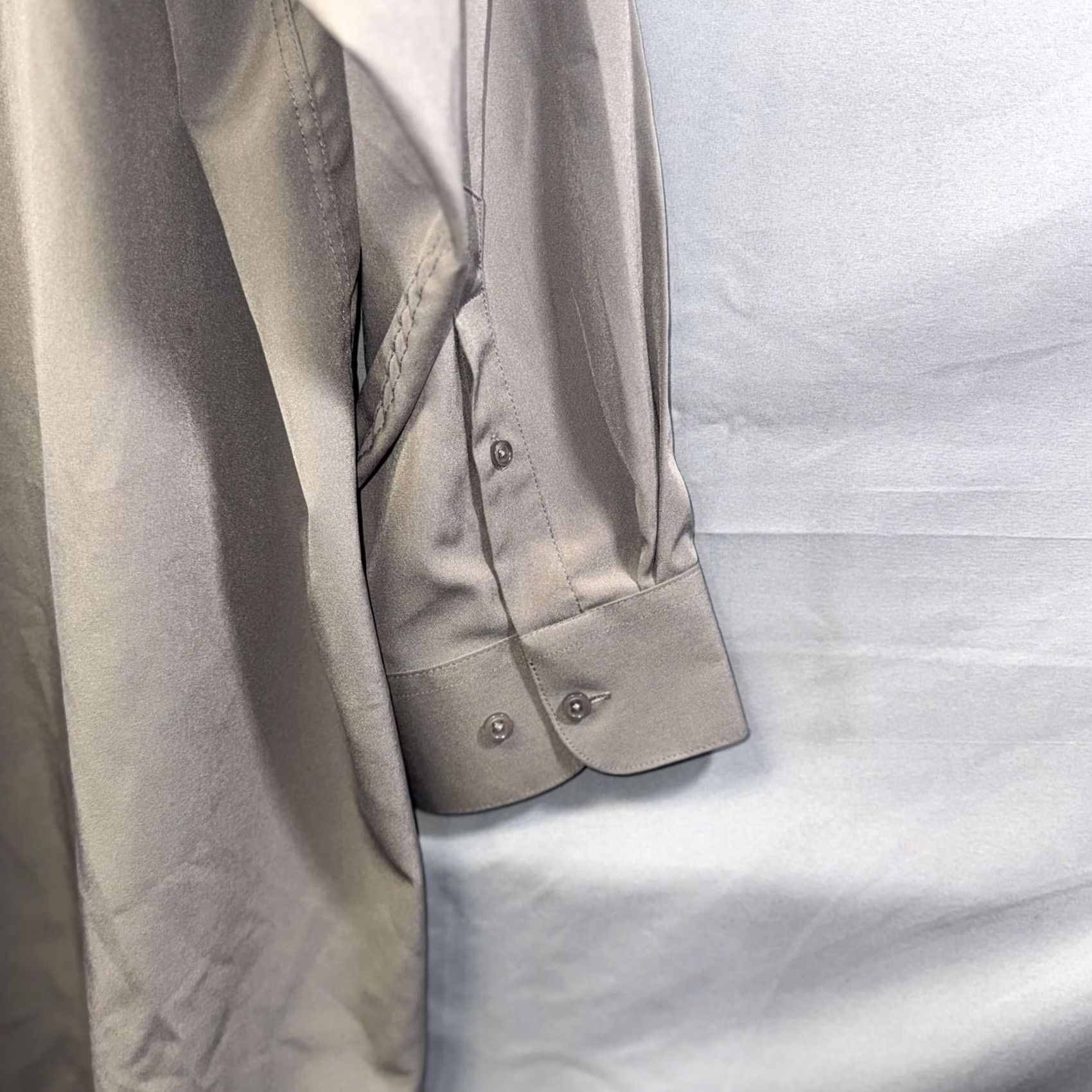 Vintage Shaquille O'Neal Shirt Mens XLG Big Fit Gray Solid Dress Shirt 19 Neck 34/35 Long Sleeve Stretch Cooling Size US XXL / EU 58 / 5 - 3 Thumbnail