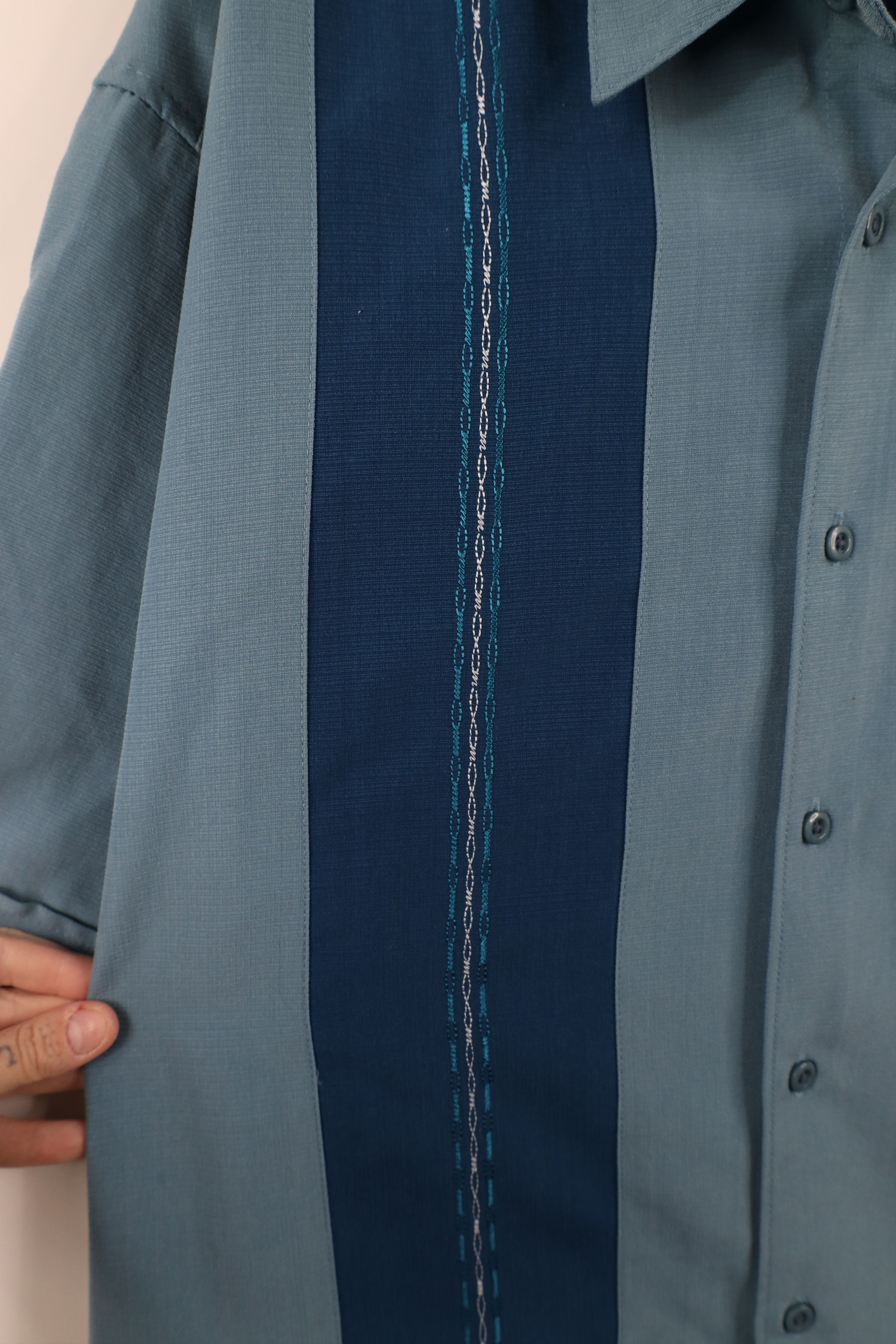 Vintage Vintage 90s Rockabilly Block Geometric Collared Button Shirt Size US XXL / EU 58 / 5 - 5 Thumbnail