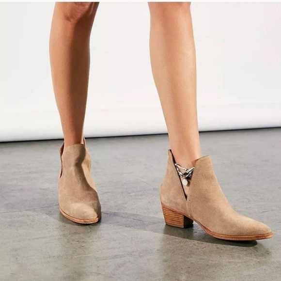 Free People Free People Charm Camel Tan Suede Leather Pointed Toe Bootie Size US 7.5 / IT 37.5 - 9 Thumbnail