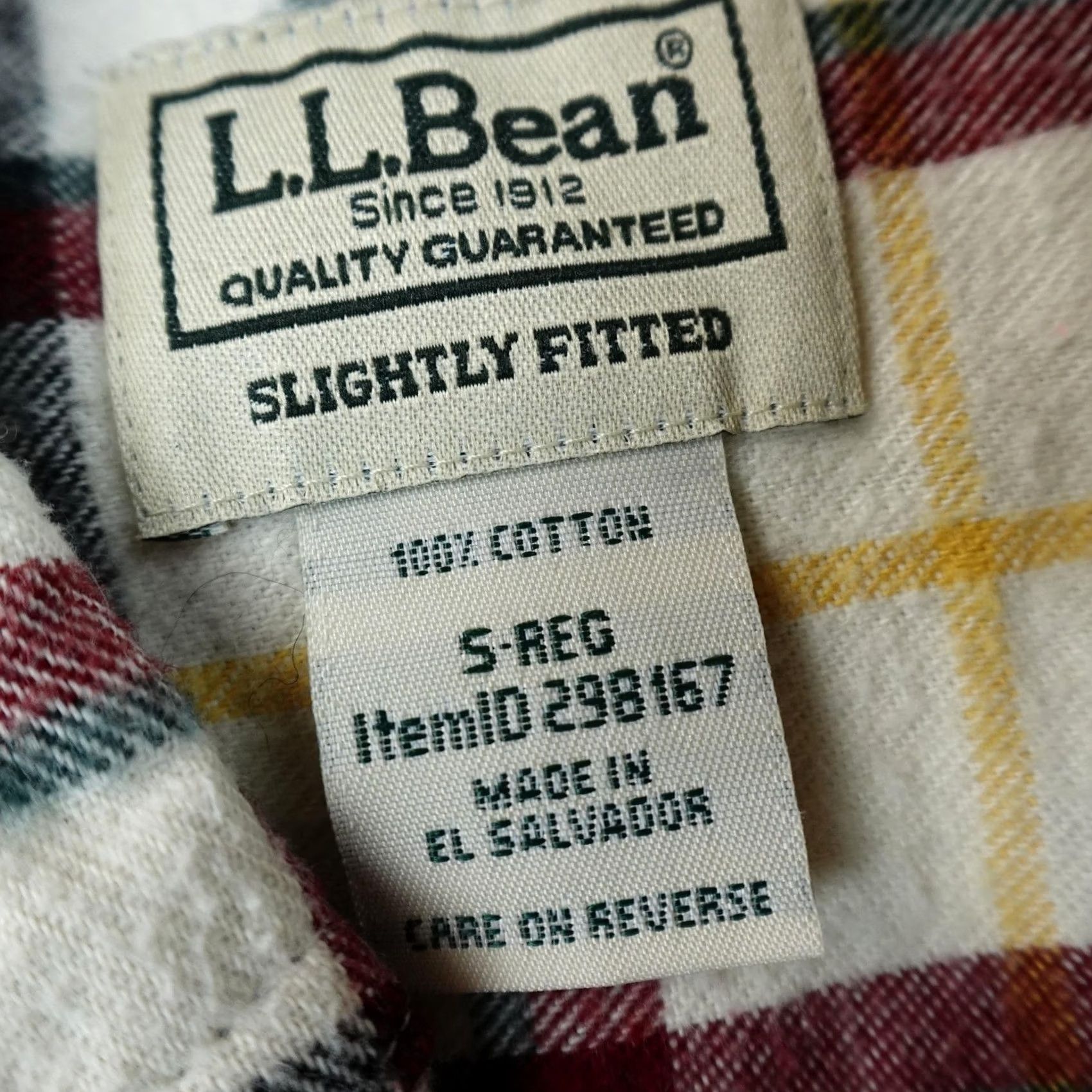 Vintage LL Bean Shirt Mens S Green Red Scotch Plaid Flannel Button Up Long Sleeve Hiking Size US S / EU 44-46 / 1 - 4 Thumbnail