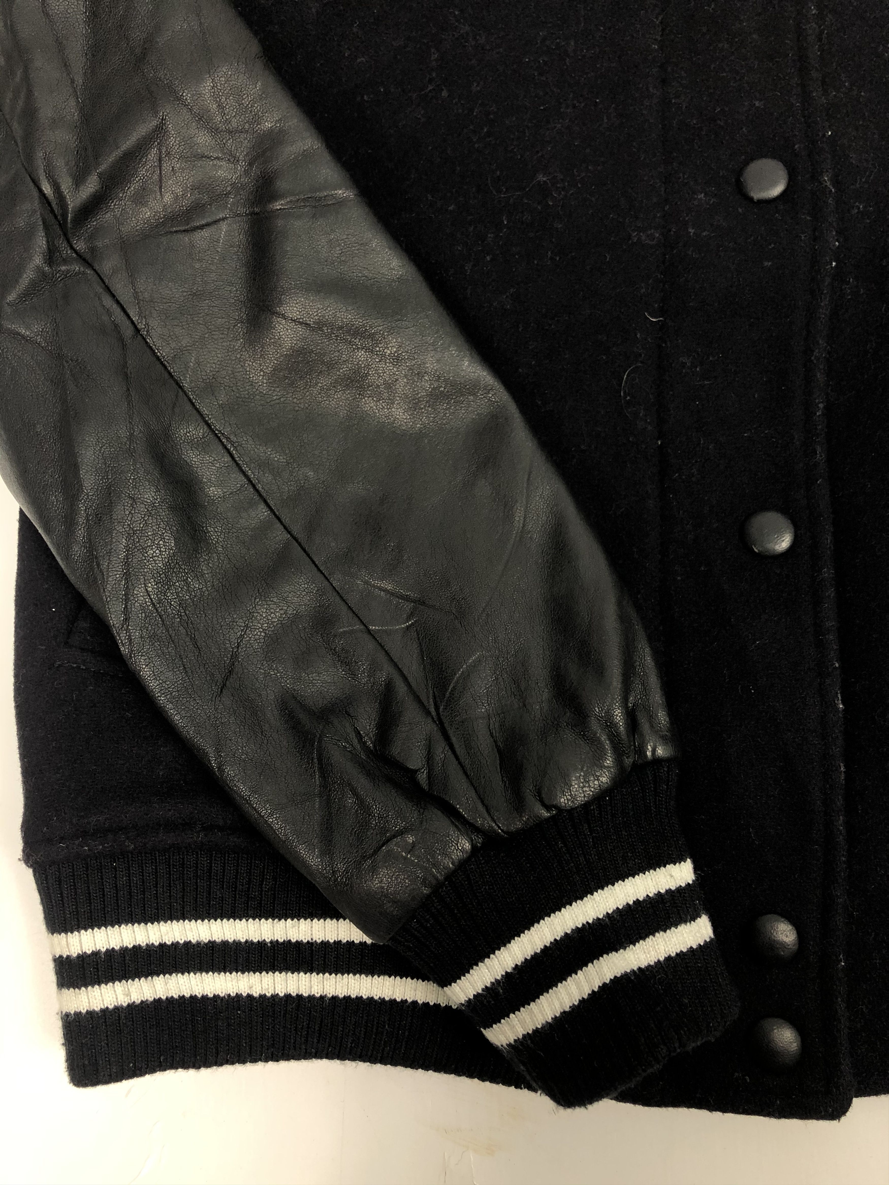 Zara Vintage Zara Varsity Jacket Black V0099 Size US XS / EU 42 / 0 - 5 Thumbnail