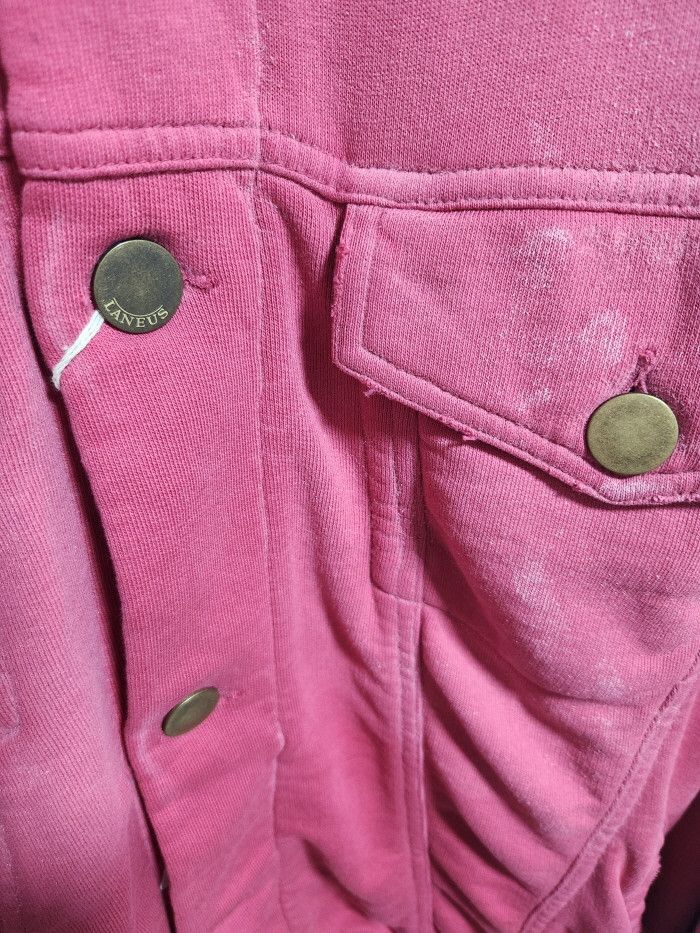 Laneus LANEUS Peacock Pink Oversized Trucker JACKET Size M / US 6-8 / IT 42-44 - 5 Thumbnail