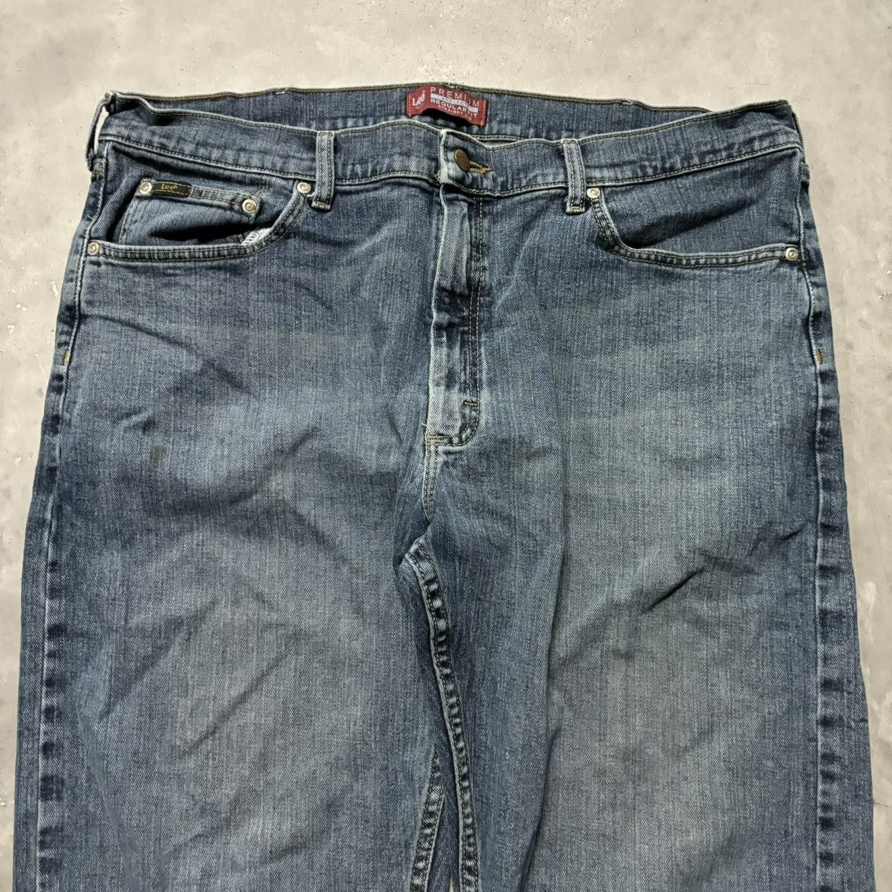 Japanese Brand × Vintage Crazy Vintage Y2K/2000s Baggy grunge Dark Wash Skater Denim Jeans! Size US 40 / EU 56 - 5 Thumbnail