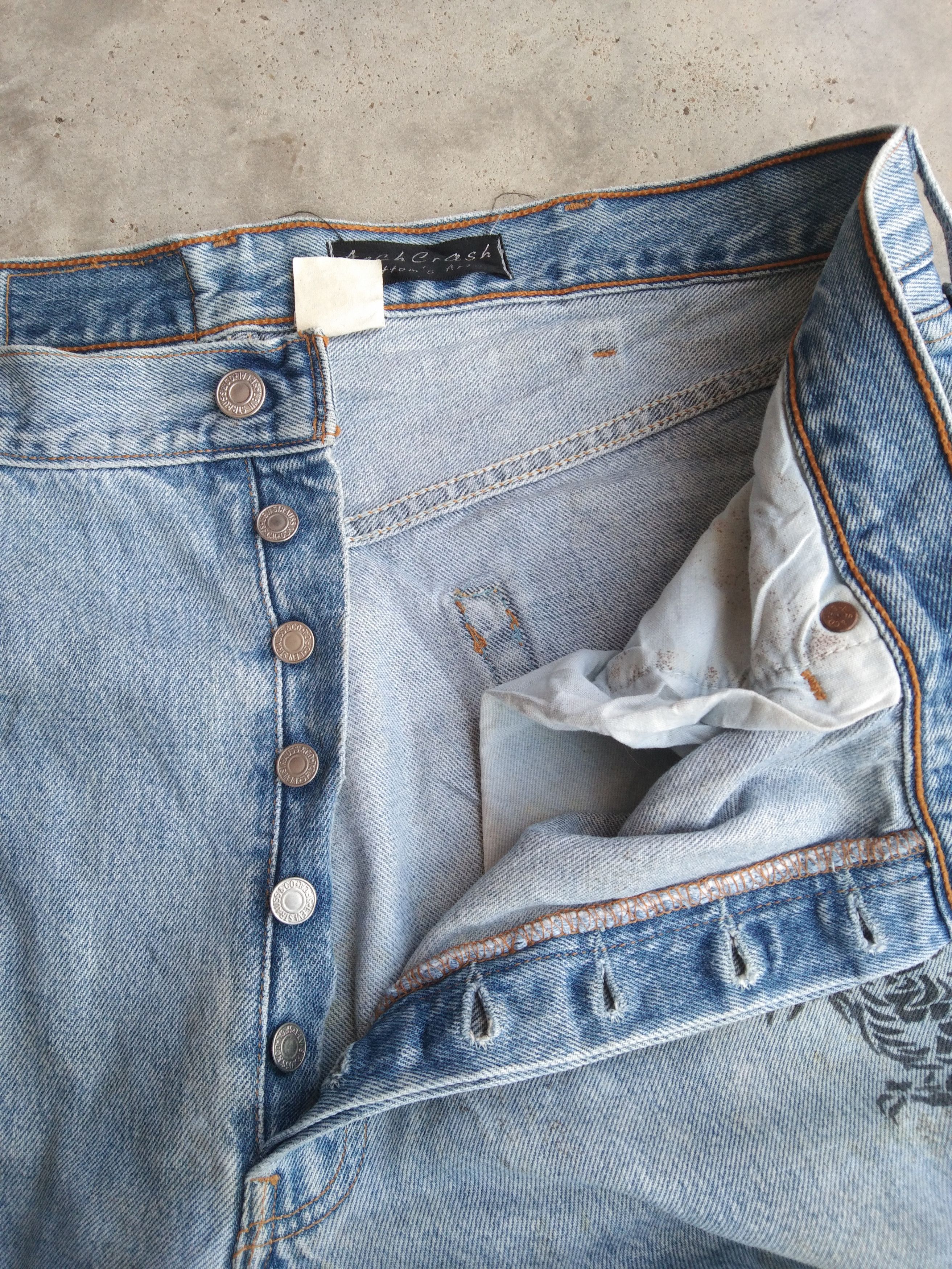 Levi's Vintage Levi's 501 x Anch Crash 90s Y2k Jeans 38x32 Size US 38 / EU 54 - 10 Thumbnail