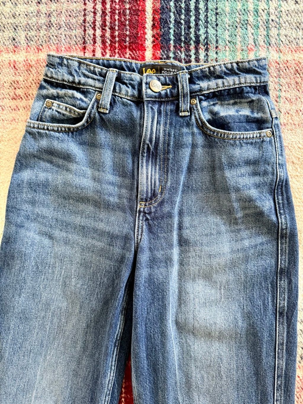 Lee 00s Lee Reproduction Buckle-Back Tapered Jeans 25x29 Size 25" / US 0 / IT 36 - 3 Thumbnail