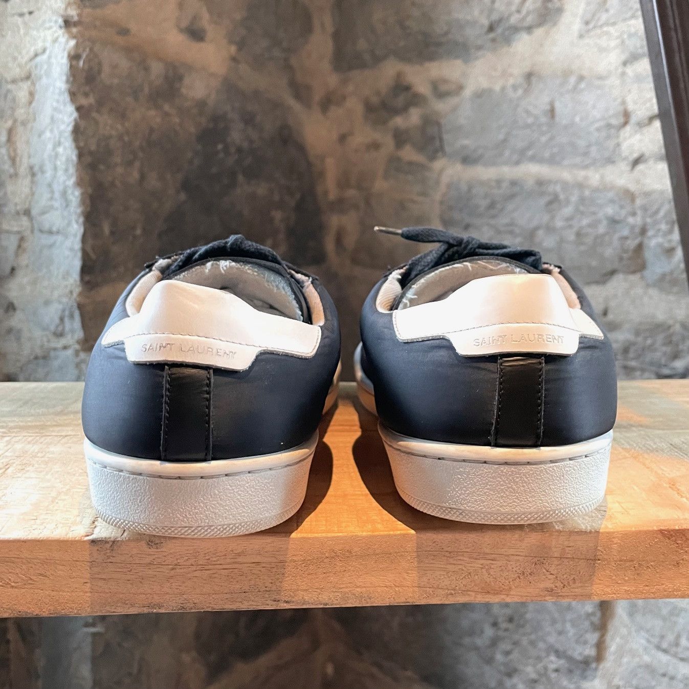 Saint Laurent Paris Saint Laurent Black Suede Nylon Low-top Sneakers Size US 8.5 / EU 41-42 - 4 Thumbnail