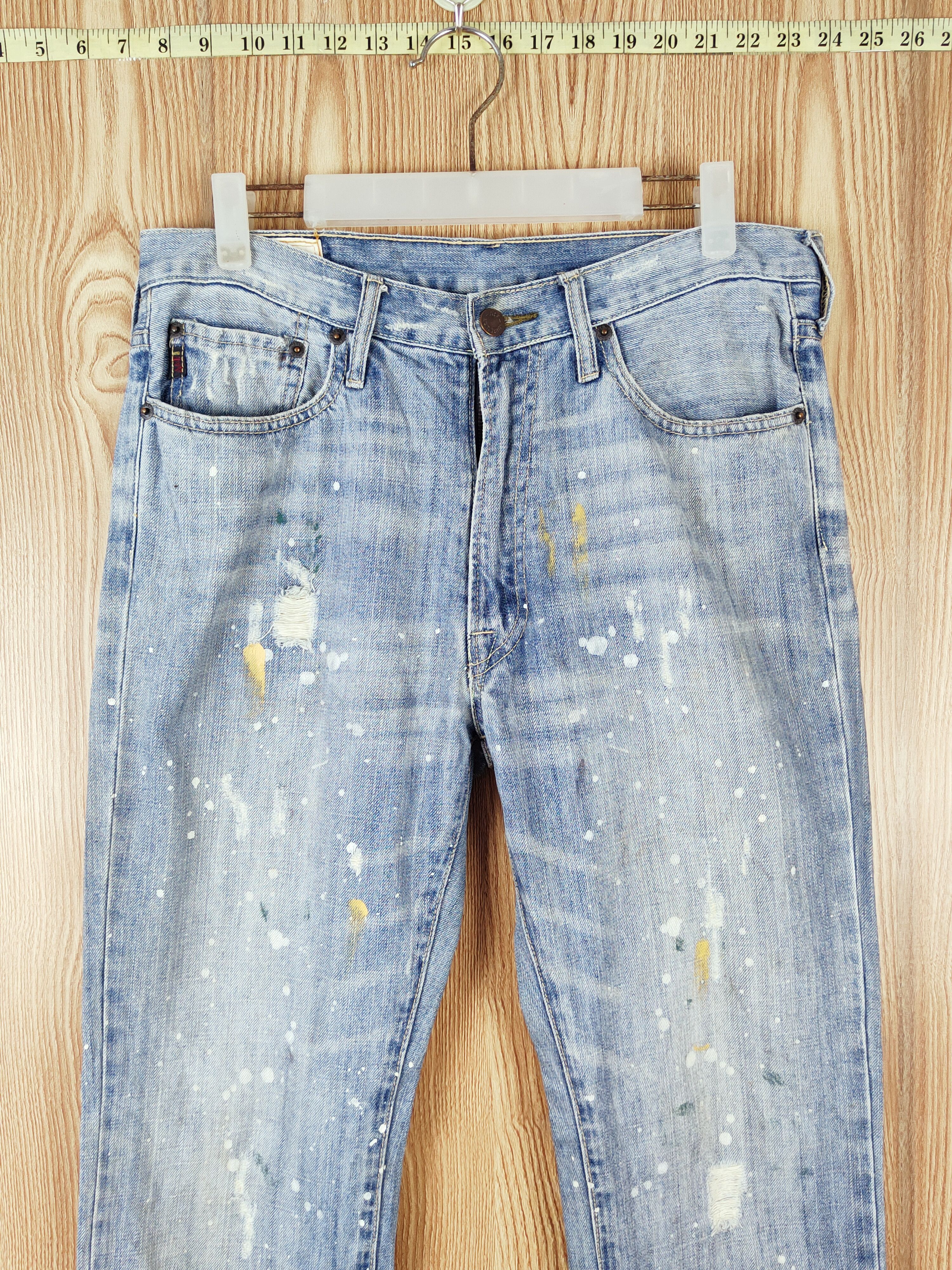 Abercrombie & Fitch × Vintage Vintage Abercrombie&Fitch Blue Distressed Ripped Jeans Size 33" - 2 Thumbnail