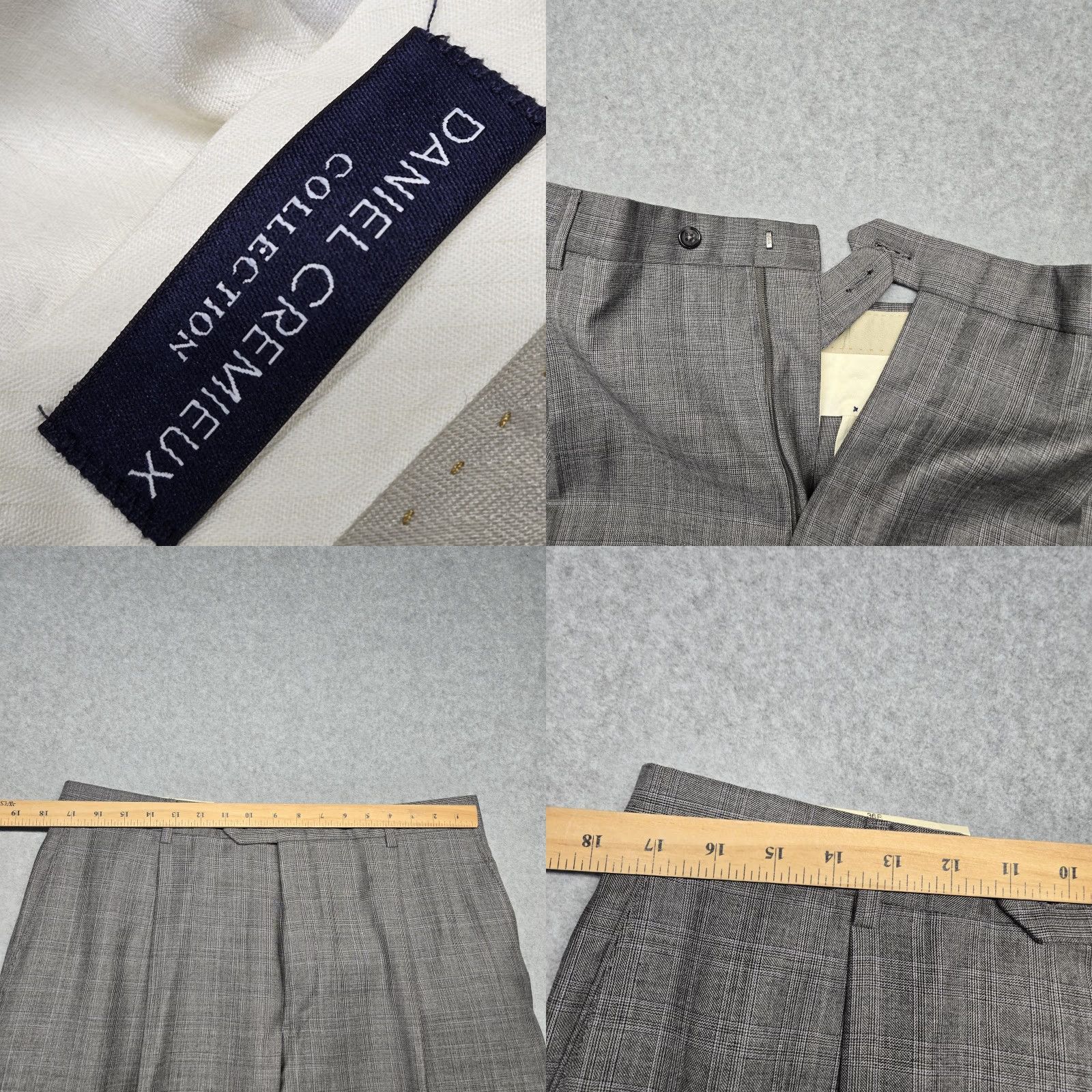 Cremieux Daniel Cremieux Pants Mens 36 Gray Plaid Pleated Dress Trousers Made USA Size US 36 / EU 52 - 9 Thumbnail