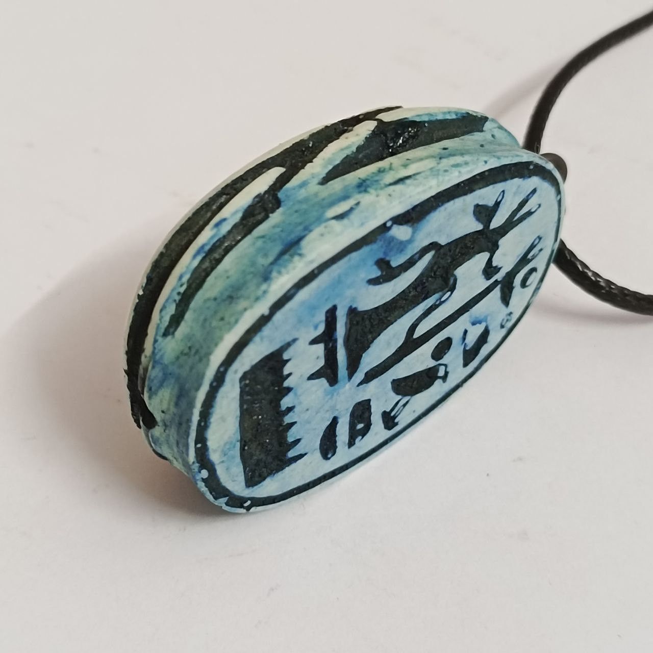 Handmade Egyptian scarab pendant necklace – handmade, vintage Size ONE SIZE - 5 Thumbnail