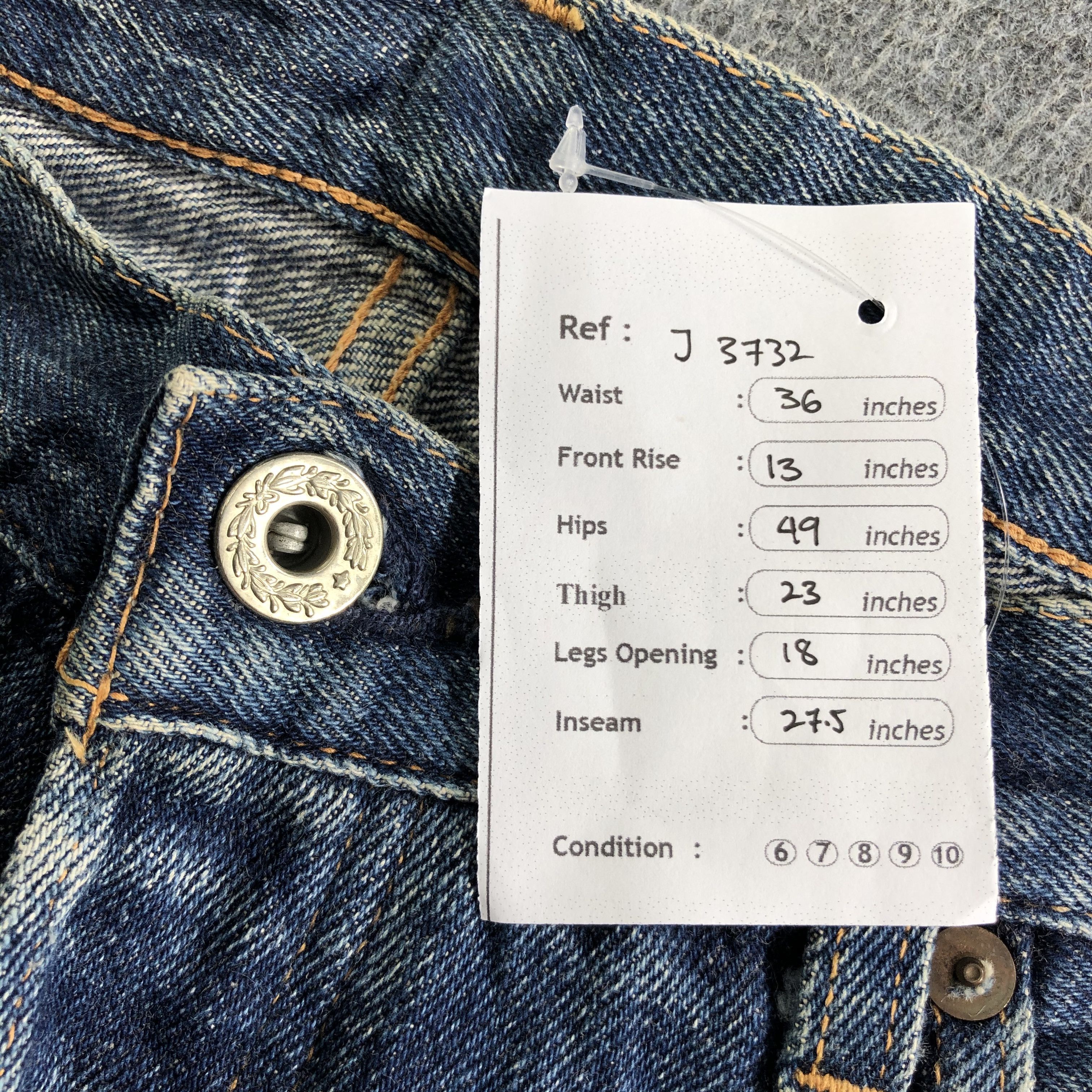 Vintage Blue Wash Levis 501 Jeans-J3732