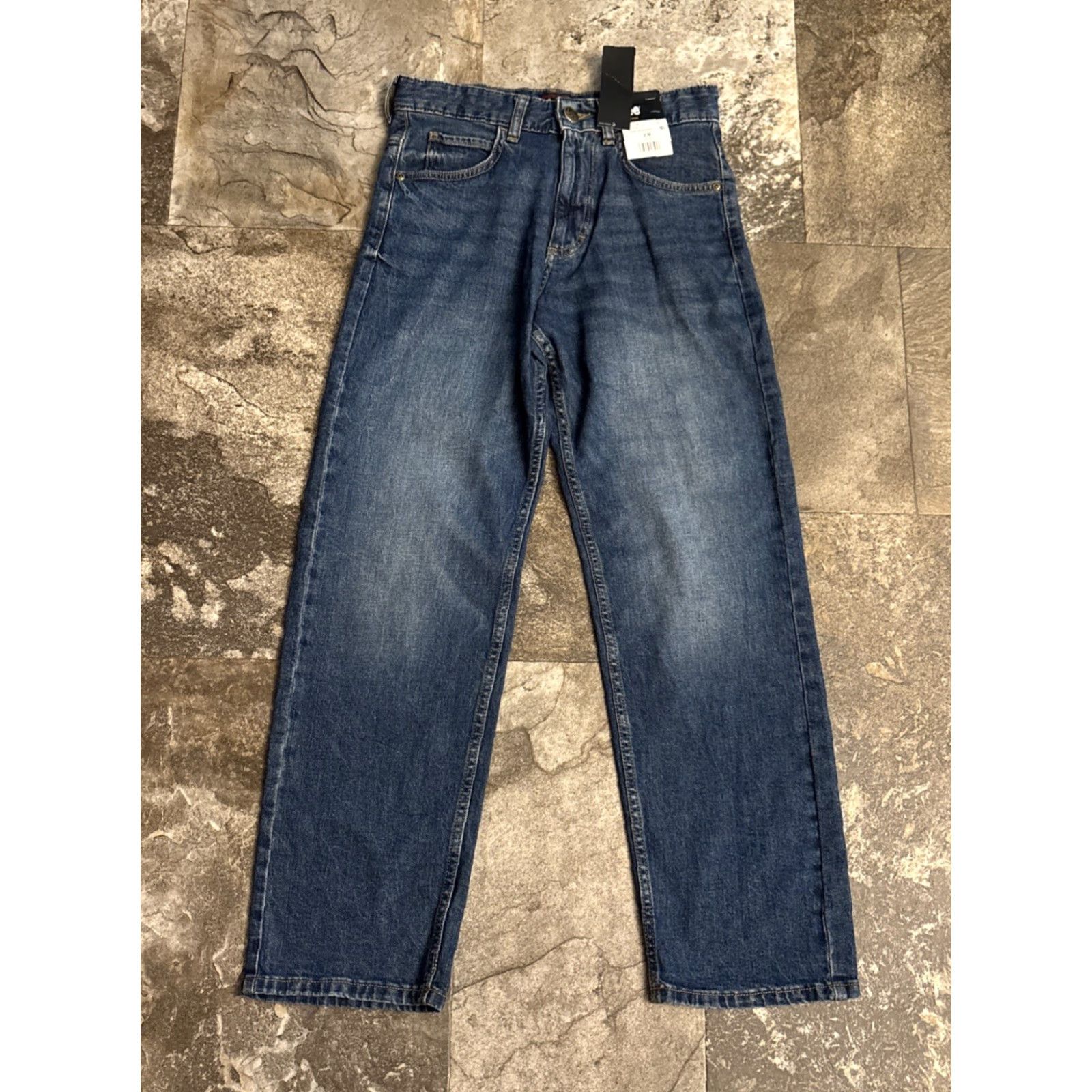 Lee Lee Heritage Straight Leg Jeans 2 Regular Small Belt Loops 28x28.5 High-Rise Blue Denim Stretch Women's Jeans Size 26" / US 2 / IT 38 - 3 Thumbnail