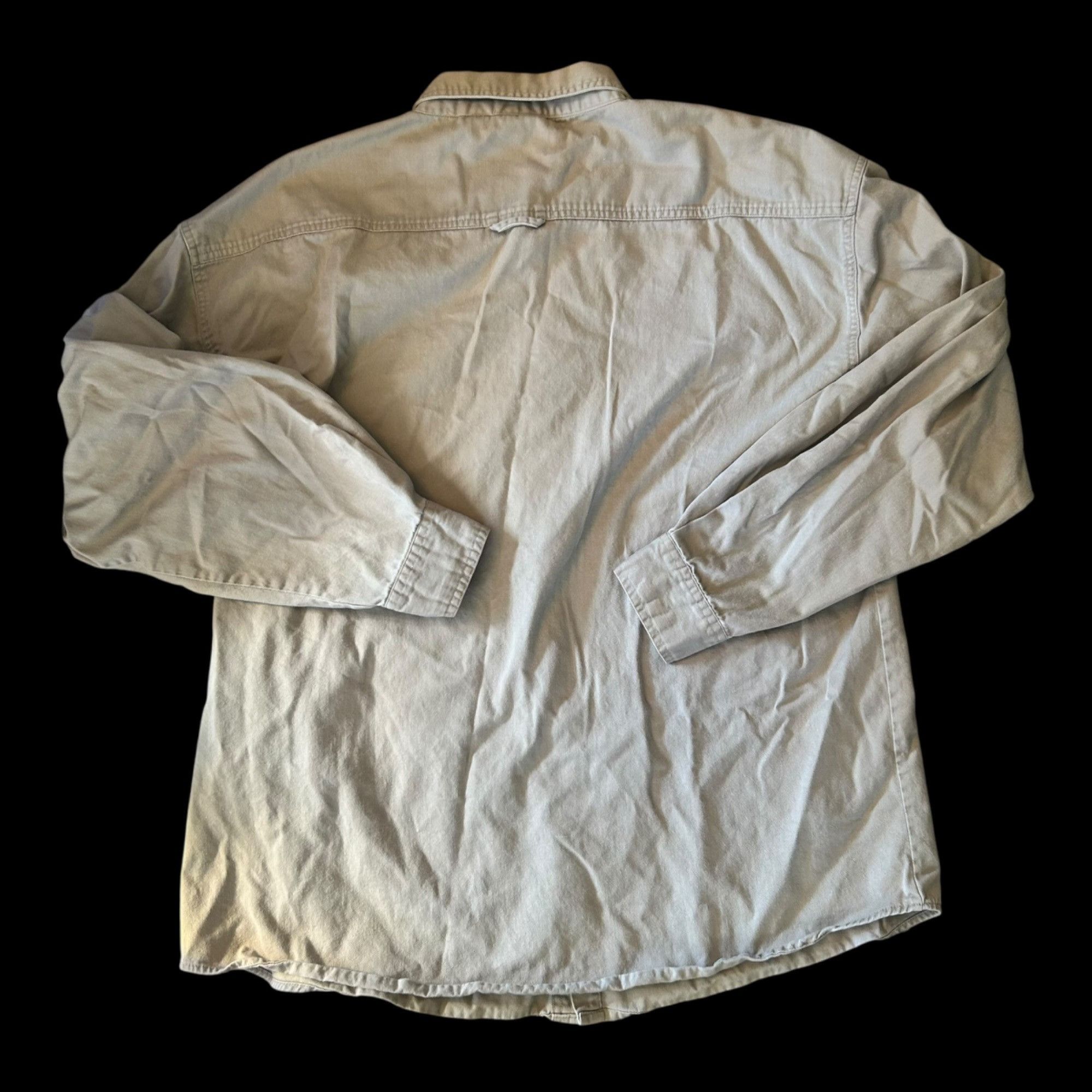 Vintage Vintage Khaki Denim Embroidered Notre Dame Button Down Shirt Size US XL / EU 56 / 4 - 3 Thumbnail