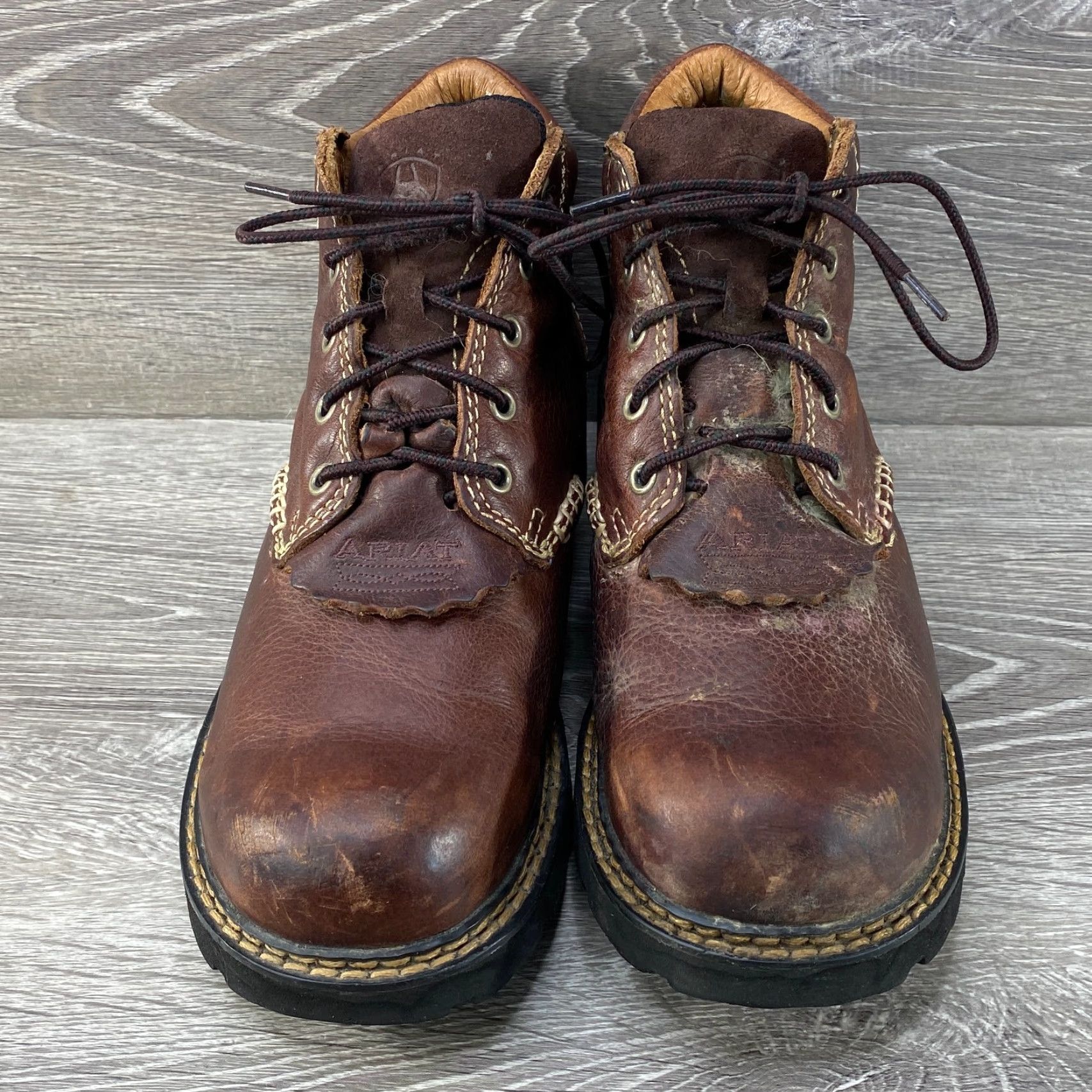 Ariat Ariat Canyon Womens 7.5 Lace Up Kiltie Cowboy Work Boots Brown Leather Ropers Size US 5 / IT 35 - 3 Thumbnail