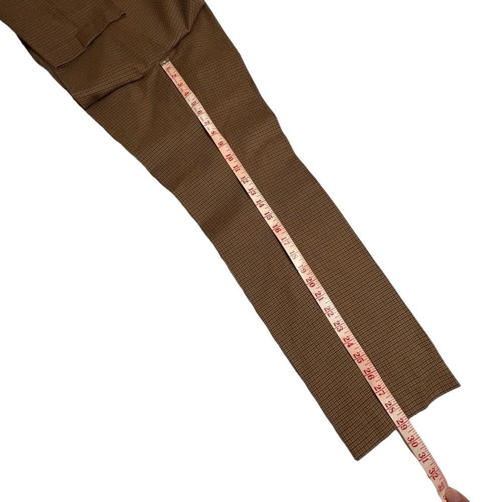 Lauren Ralph Lauren Vintage Lauren Tan Houndstooth Flannel Slimfit Dress Pants S Size 32" / US 10 / IT 46 - 8 Thumbnail