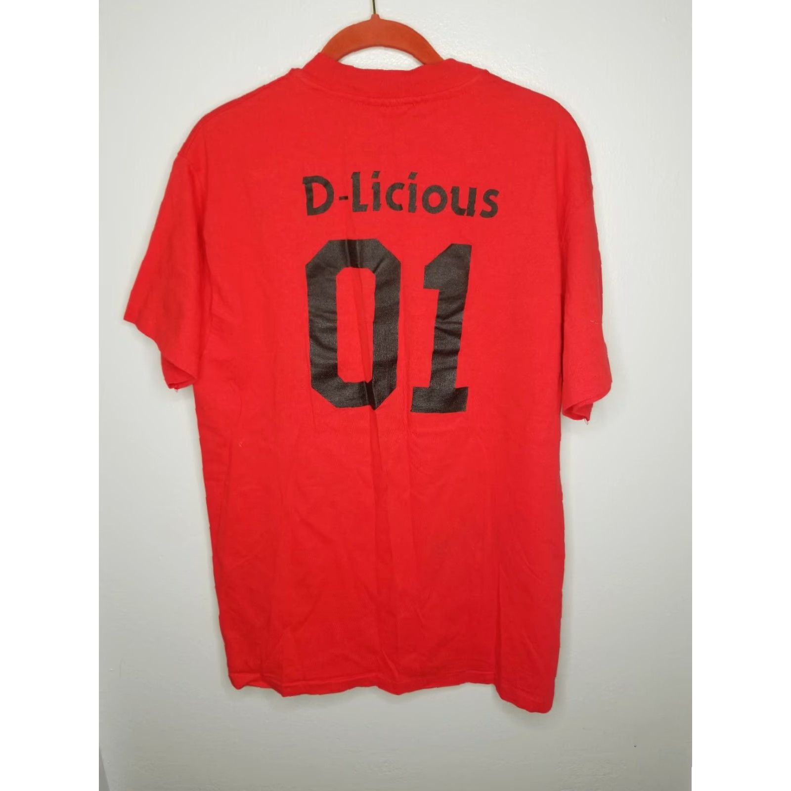 Hanes Vintage Hanes Heavyweight 90s Mens L Baseball T Shirt D Licious Thunder Bolts 01 Red Shirt Mens Size US L / EU 52-54 / 3 - 4 Thumbnail