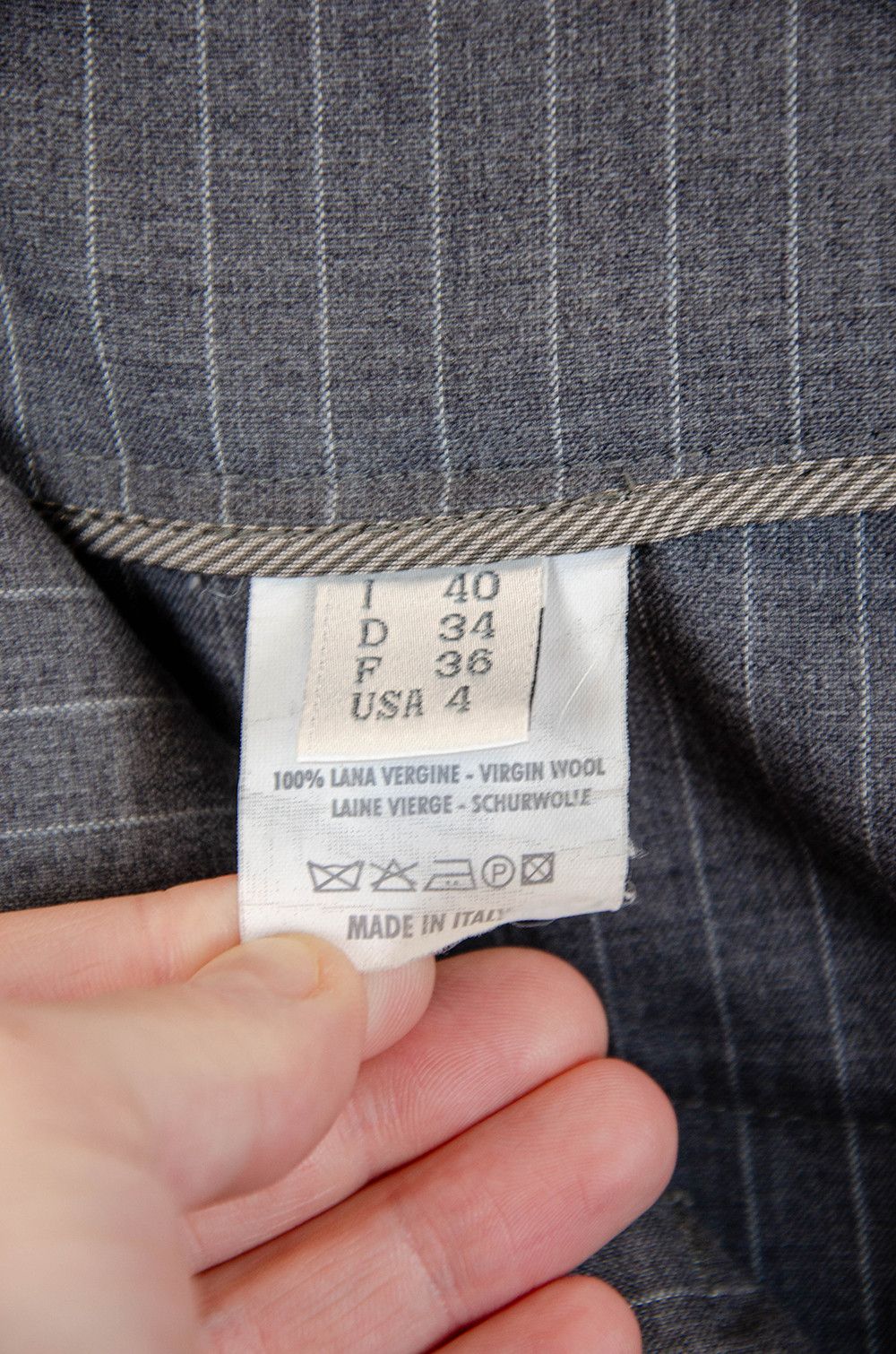 Brunello Cucinelli Gunex Grey Pinstripe Virgin Wool Pleated Trousers IT 40 Size 27" / US 4 / IT 40 - 9 Thumbnail