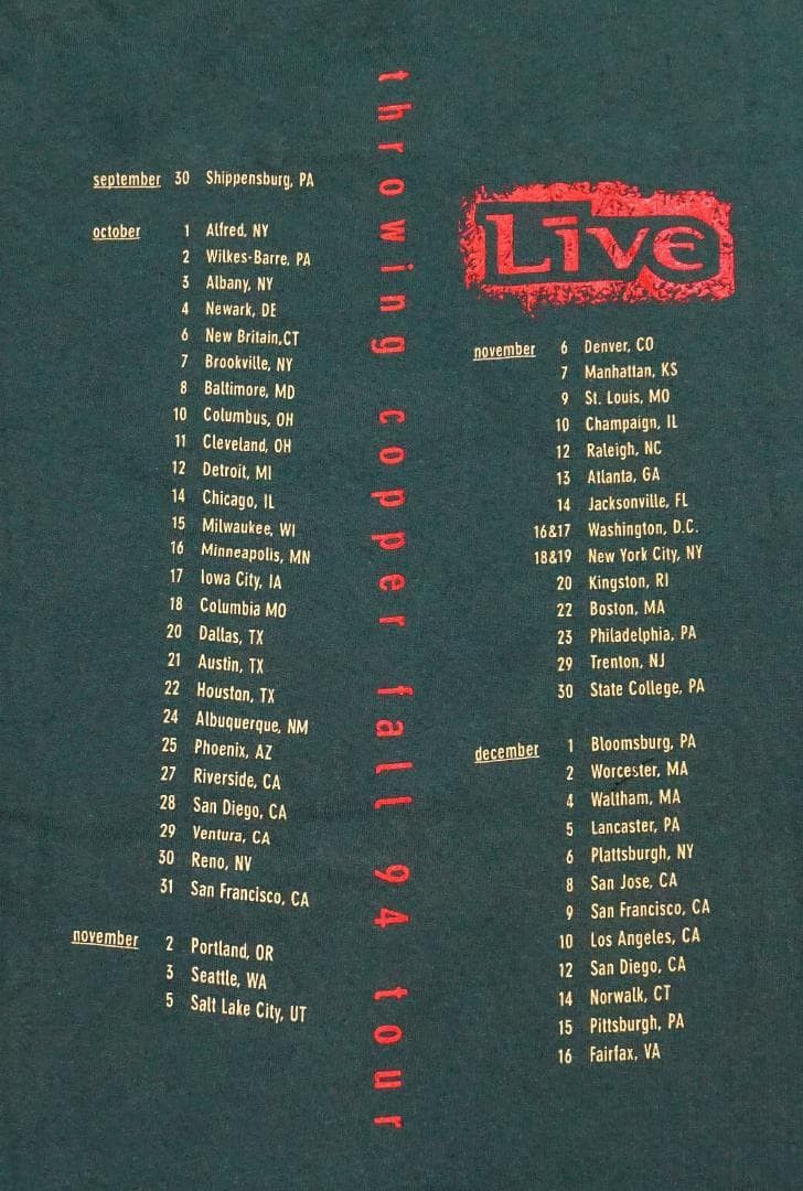 Vintage 90's USA製 「Live 」Tシャツ ビンテージ Pearl Jam Size US L / EU 52-54 / 3 - 5 Thumbnail