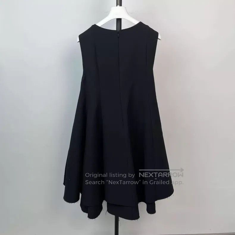 Loewe Loewe Black Round Neck Fringe Mixed Fiber Dress Size S / US 4 / IT 40 - 2 Thumbnail