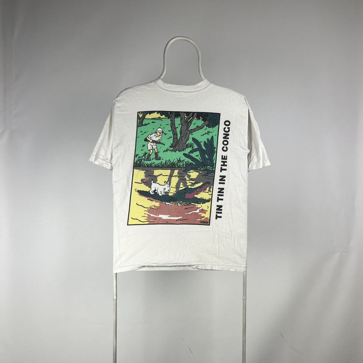 Cartoon Network Tin tin in the Congo vintage 90s the adventures movie tee Size US M / EU 48-50 / 2 - 1 Thumbnail