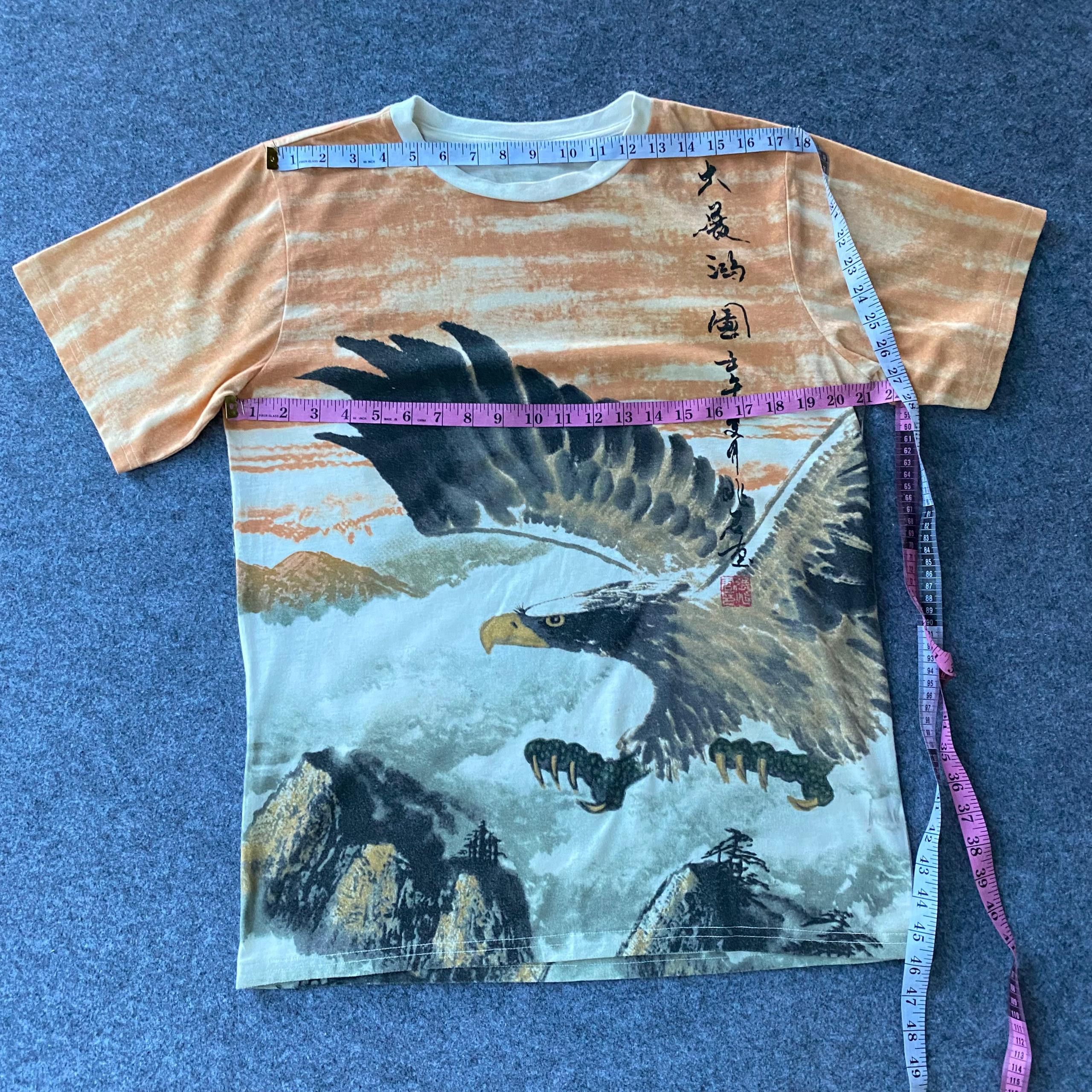 Japanese Brand Vintage Japanese Brand Eagle Picture Tshirt Size US L / EU 52-54 / 3 - 8 Thumbnail