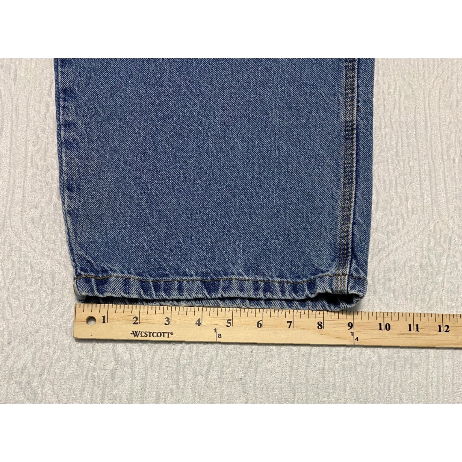 Denime Rugged Wear Jeans 40x29 Blue Denim Men's Relaxed High Rise 40 Inseam 29in Button Zip Pocket 100% Cotton Regular Size US 40 / EU 56 - 8 Thumbnail