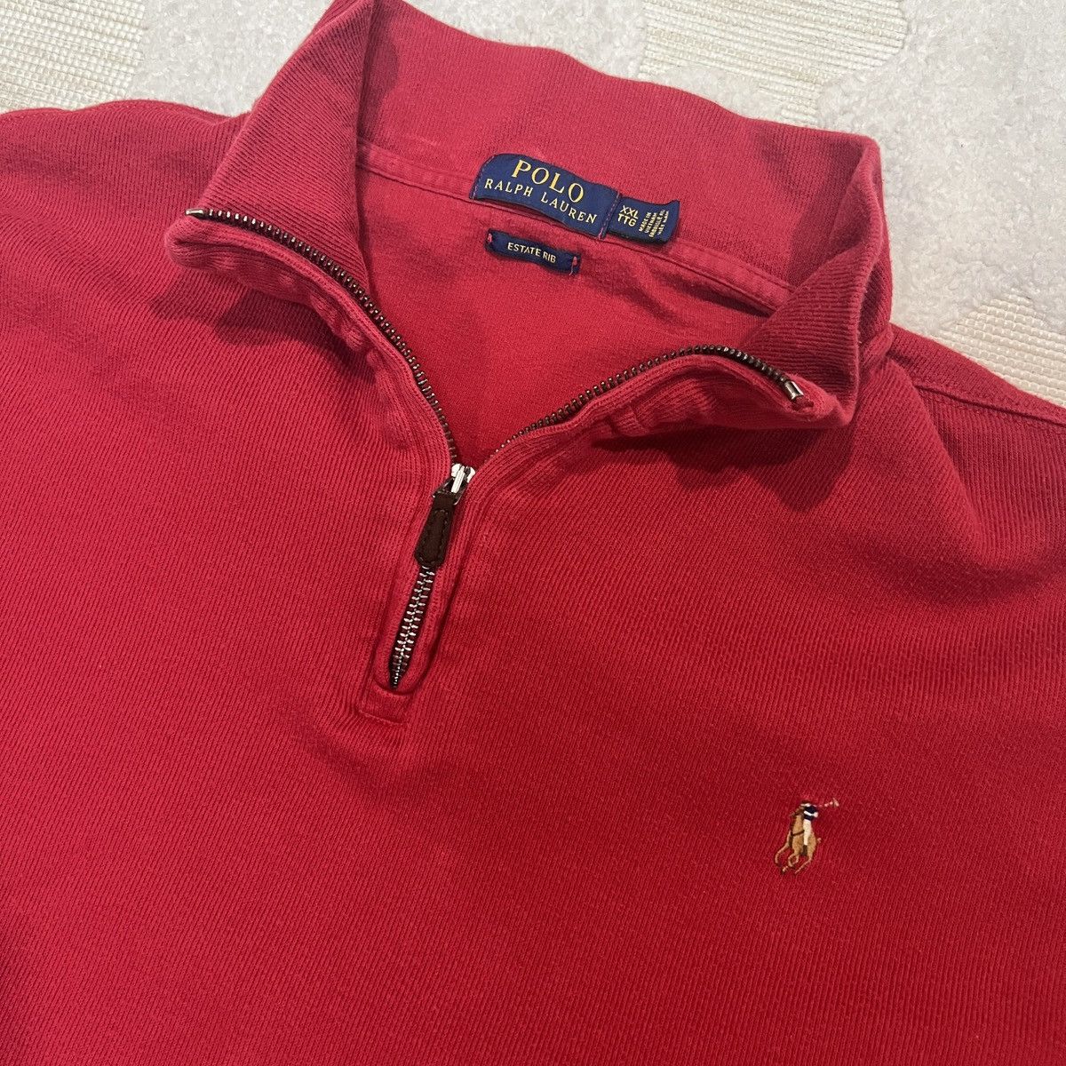Polo Ralph Lauren Polo Ralph Lauren Red Quarter Zip Size US XXL / EU 58 / 5 - 1 Thumbnail