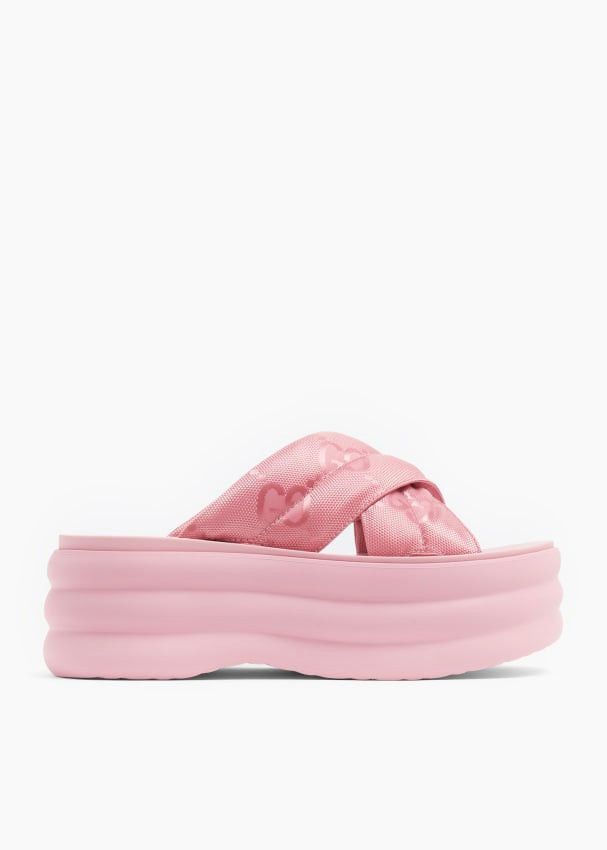 Gucci GG Crossed Platform Slides SIZE 35