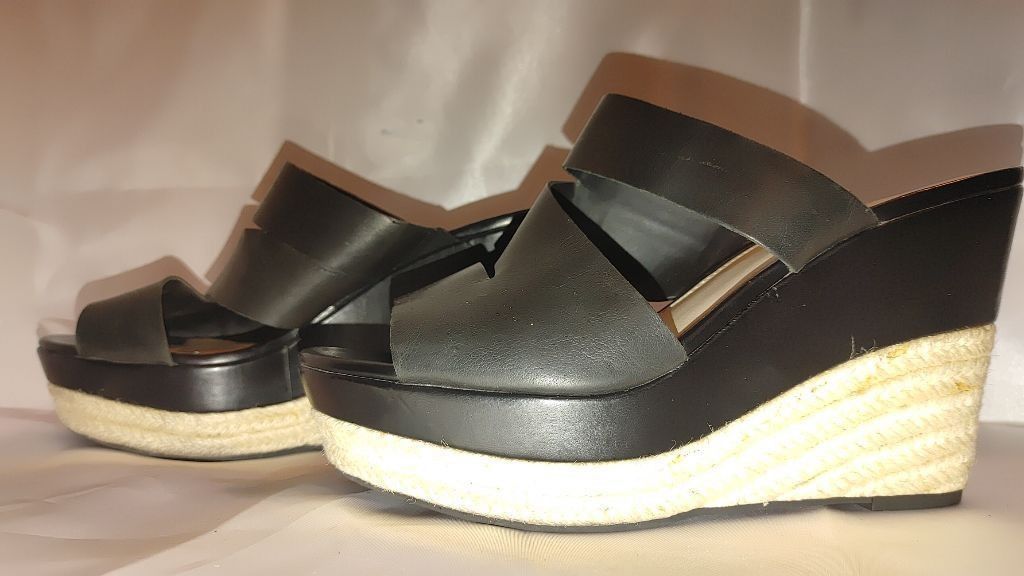 The Unbranded Brand Franco Sarto Miss Karter Leather Wedge Heel Size 9 Size US 9 / IT 39 - 3 Thumbnail