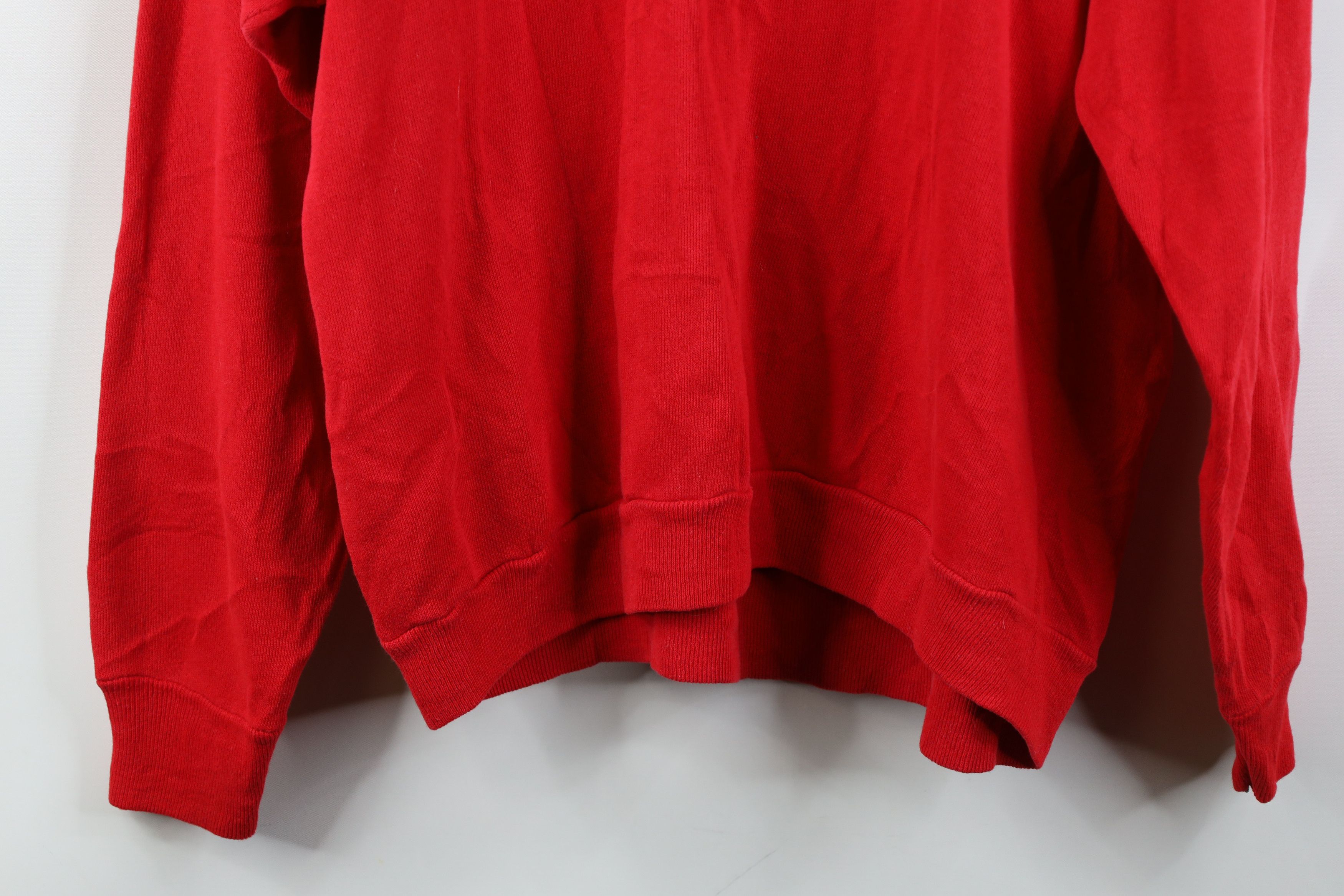Vintage Vintage 70s 80s Streetwear Raglan Sweatshirt Cherry Red USA Size L / US 10 / IT 46 - 16 Thumbnail
