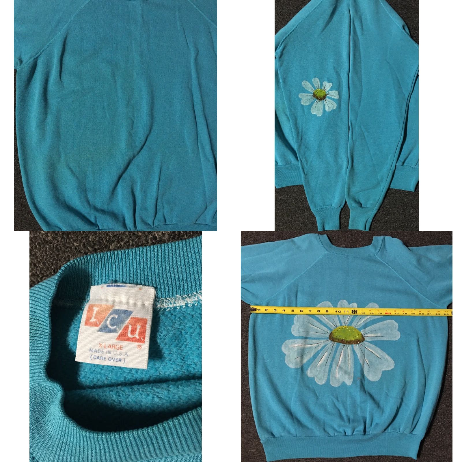 Sunflower VINTAGE Sweatshirt Sunflower M BLUE 80s 90s Grunge Hippie USA Flower Art Fade Long Sleeve Pullover Men Size M Regular Status: Clean, Read Measurements Size US M / EU 48-50 / 2 - 8 Thumbnail