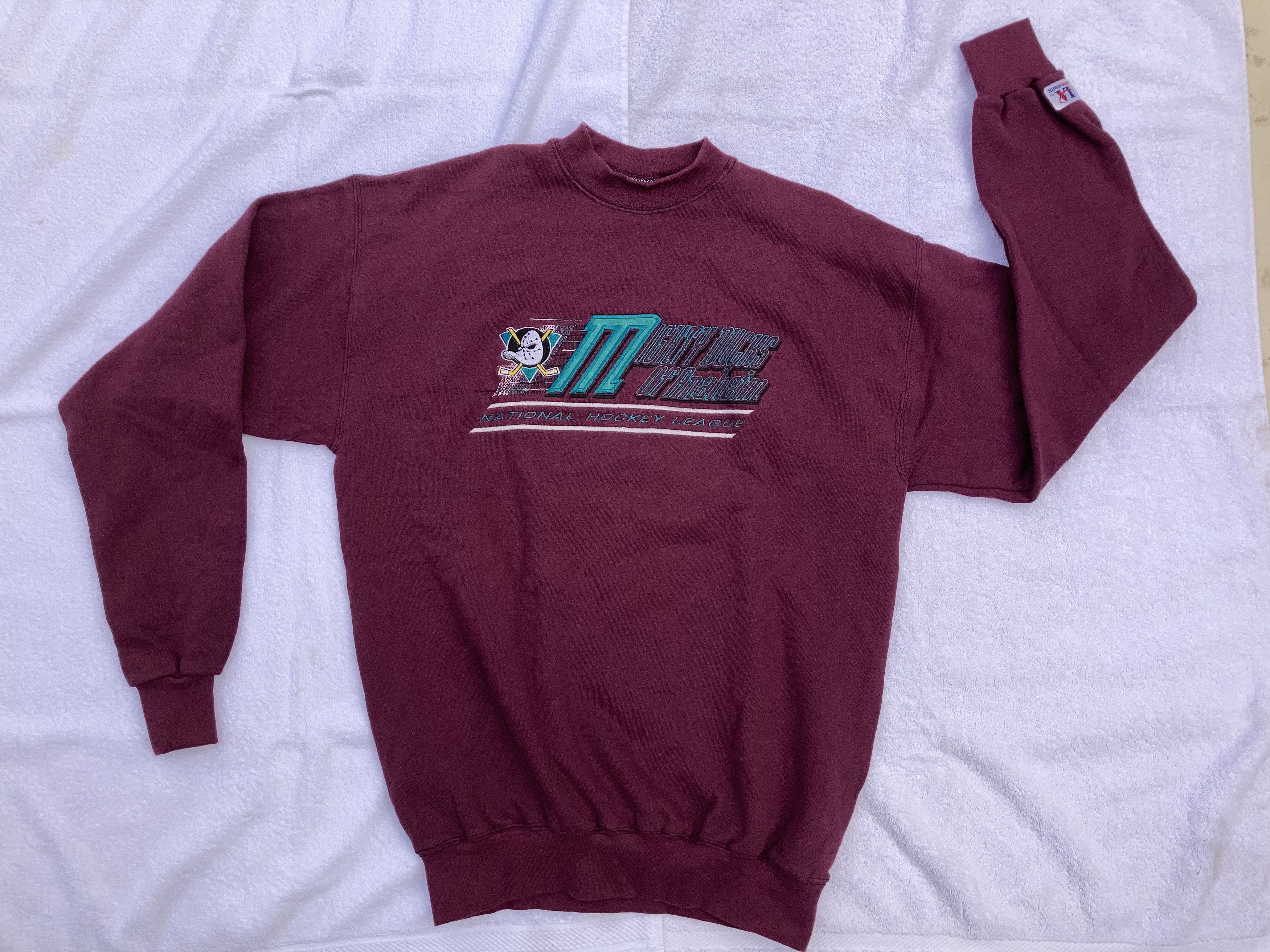 Logo Athletic Anaheim Mighty Ducks Vintage Early 90s Sweatshirt Unisex M Size US M / EU 48-50 / 2 - 2 Thumbnail