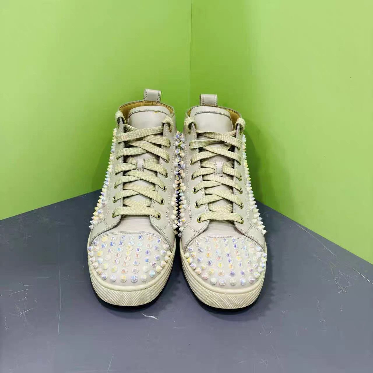 Christian Louboutin Christian Louboutin Red Sole Pearl Studded Shoes K15 Size US 6.5 / EU 39-40 - 2 Thumbnail