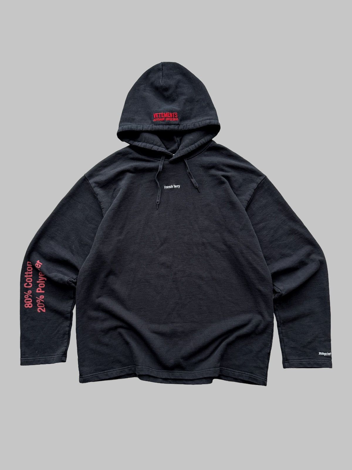 Vetements French Terry Hoodie | Grailed