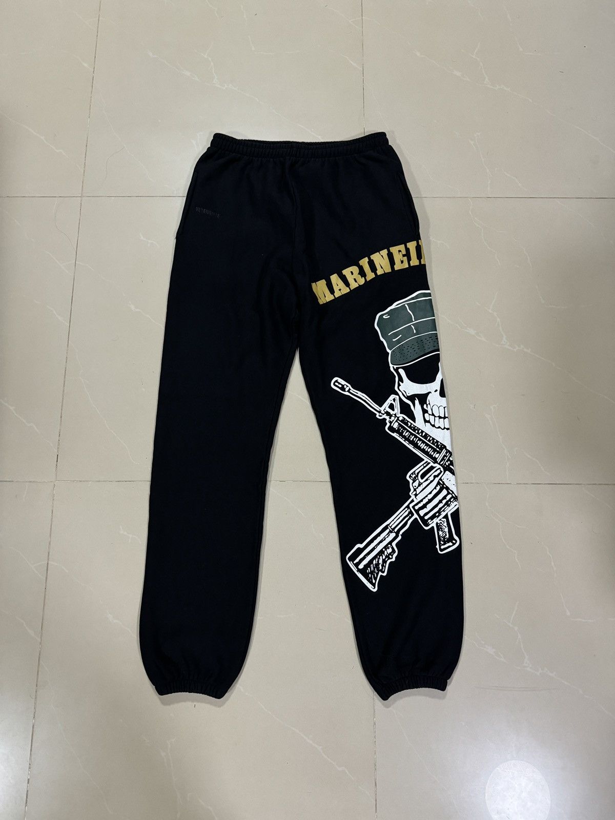 image of Vetements Demna Era Ss19 Marine Infanterie Jogging in Black, Men's (Size 32)