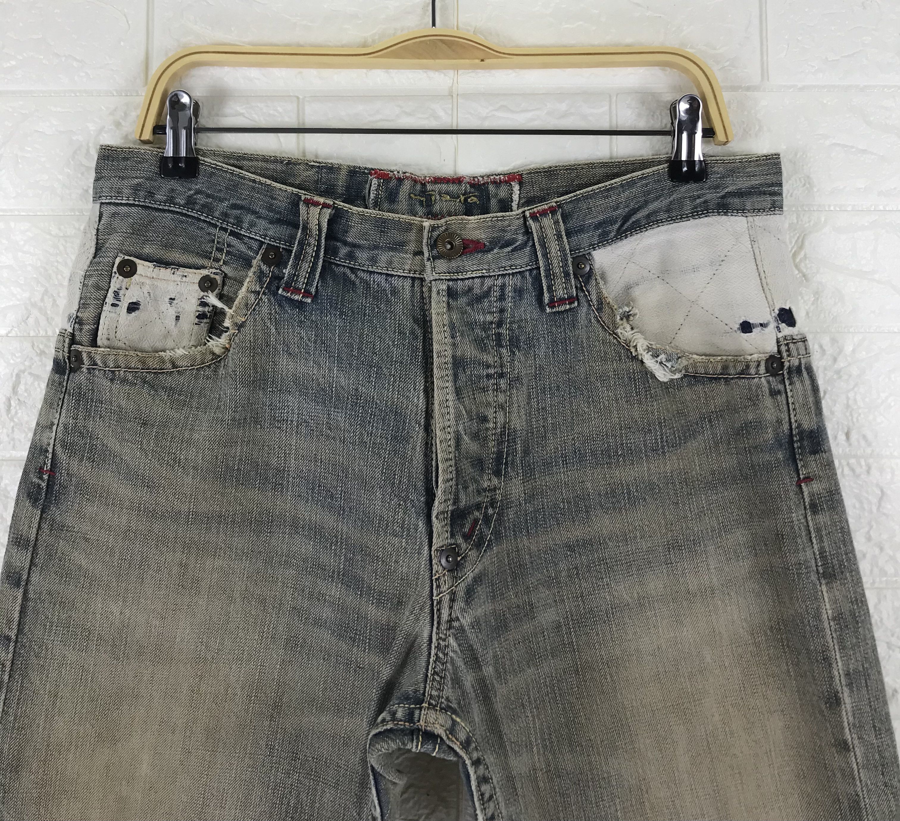 Mizra Jeans Kyoto Vintage Japanese Mizra Mud Washed Sashiko Distressed Jeans Size US 32 / EU 48 - 6 Thumbnail