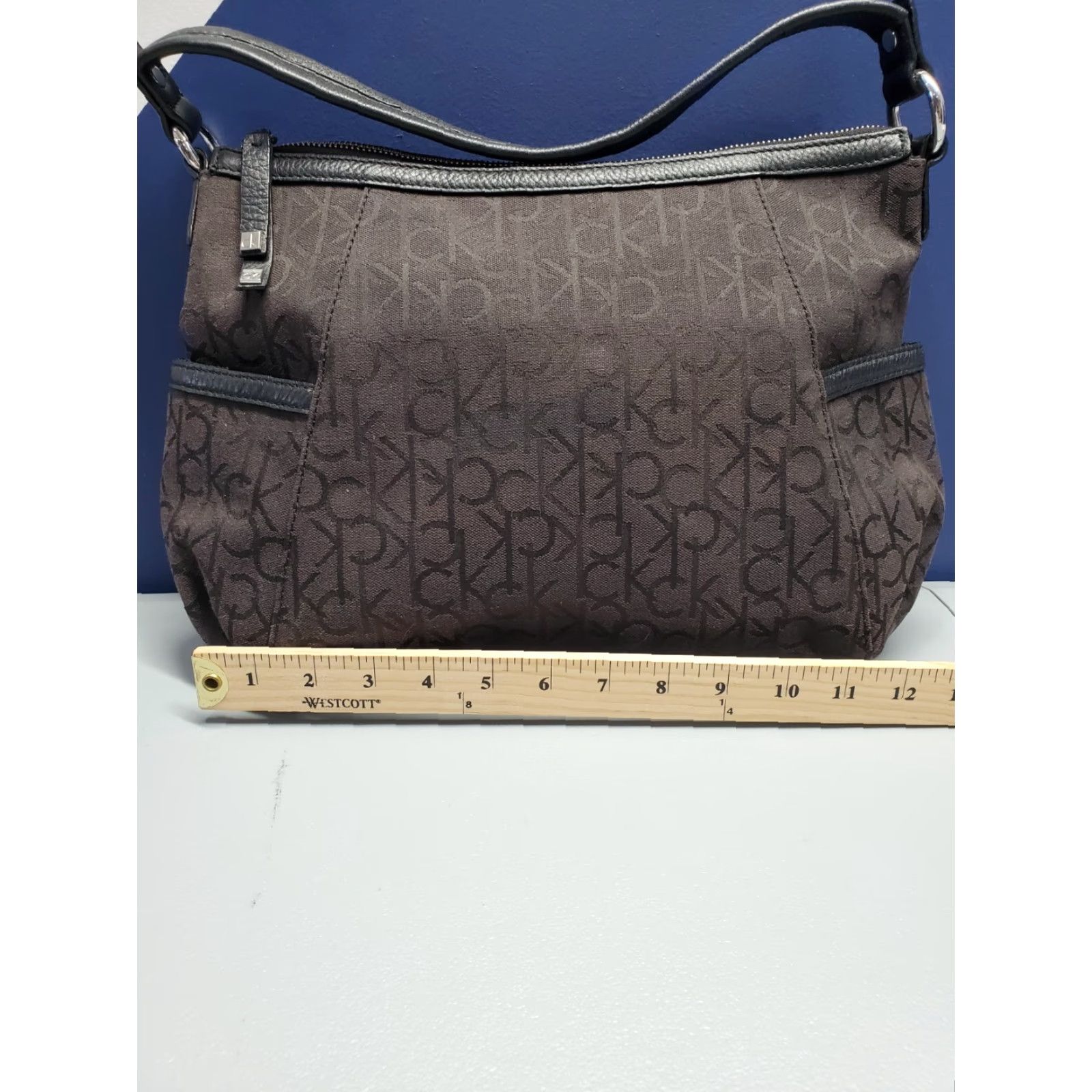 Calvin Klein Calvin Klein Hobo Bag Womens Black Canvas Shoulder Strap Silver Hardware Child? Size ONE SIZE - 6 Thumbnail
