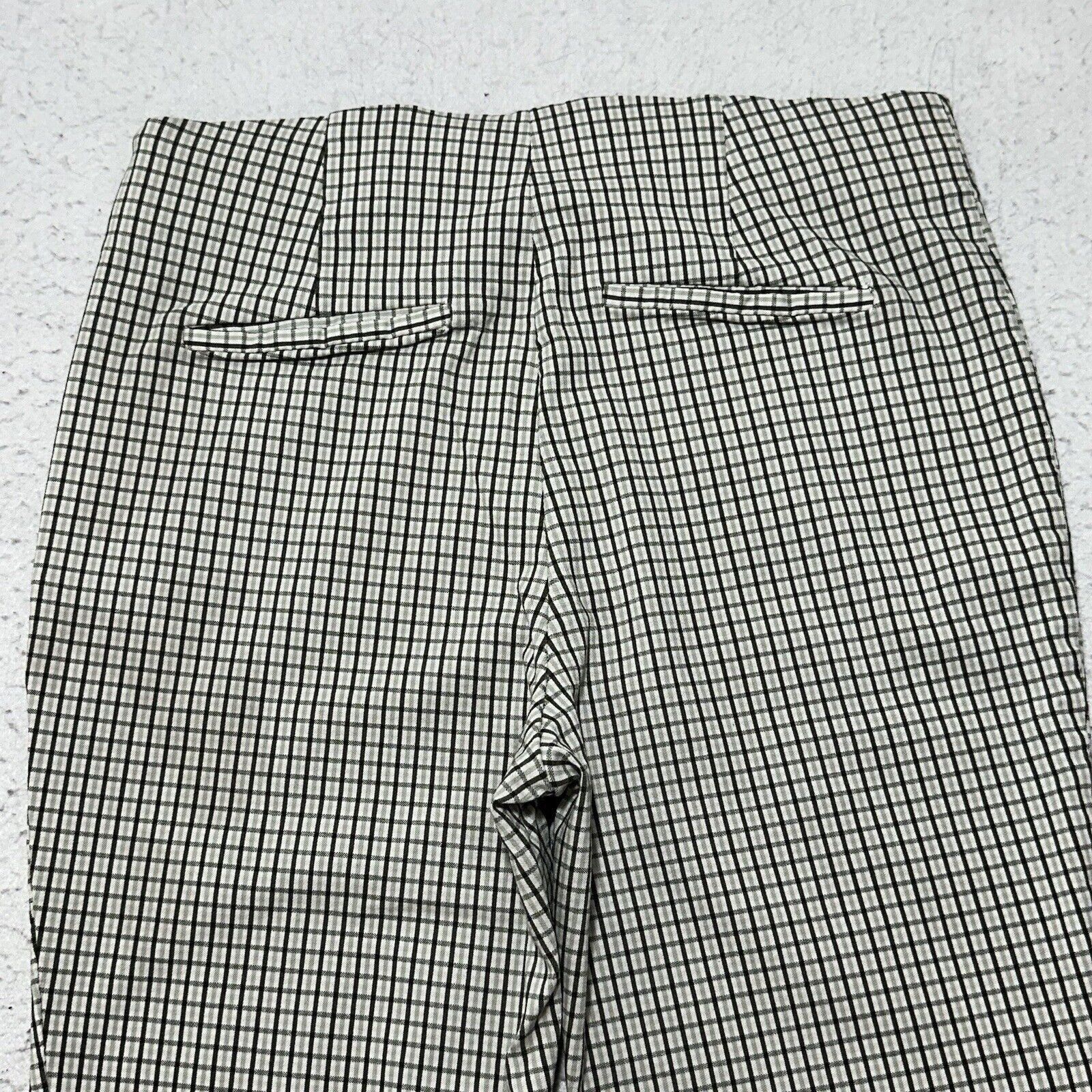 Other A New Day 8 Stretch Pants Green White Grid Stripe Trousers Size 30" / US 8 / IT 44 - 8 Thumbnail