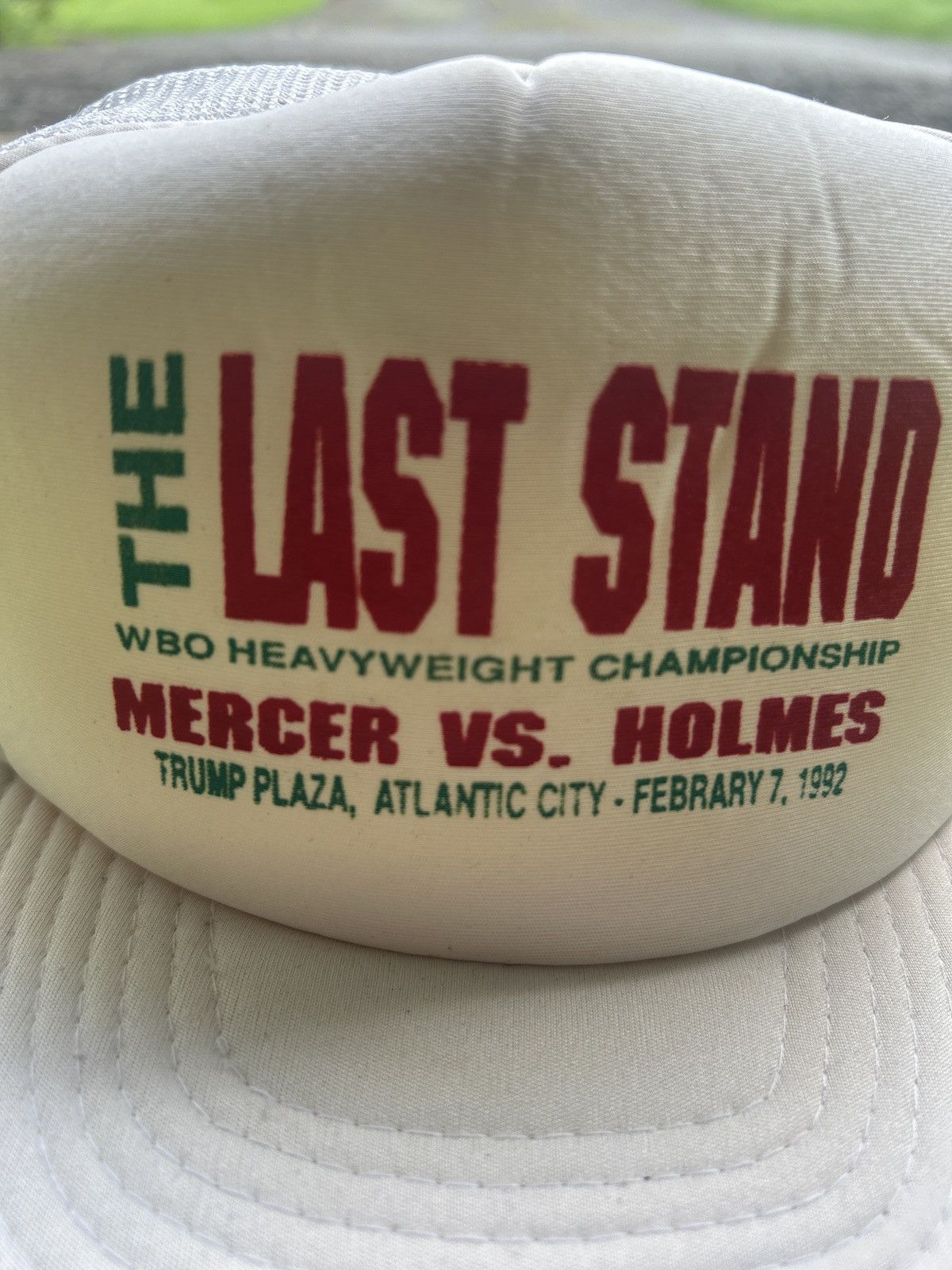 Vintage Vintage 1992 The Last Stand Mercer vs Holmes Trucker Hat Size ONE SIZE - 2 Thumbnail