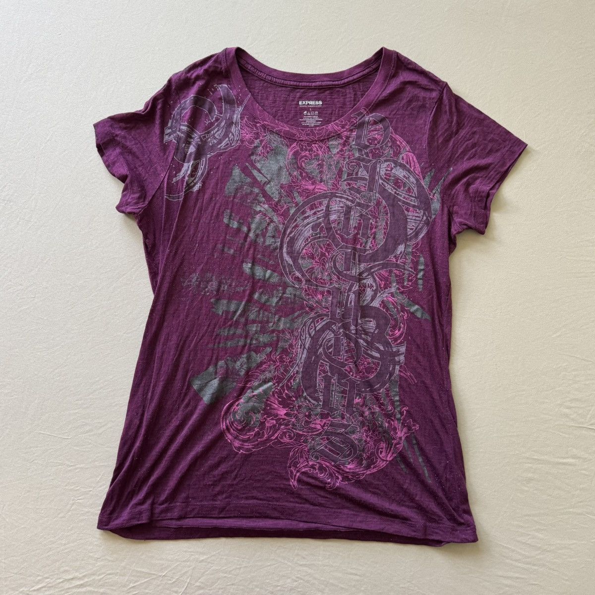 Express Express Cyber Grunge Affliction Style Graphic Tee Size US L / EU 52-54 / 3 - 1 Thumbnail