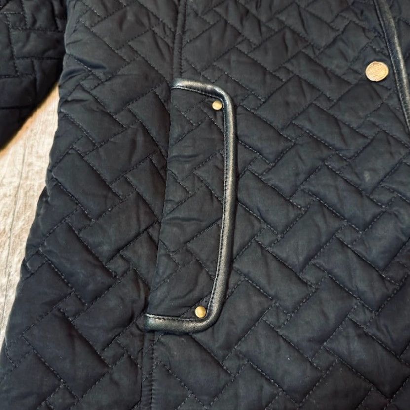 Cole Haan VINTAGE Cole Haan Jacket Womens Medium Quilted Button Down Pockets Lamb Skin Trim 7491 Size M / US 6-8 / IT 42-44 - 7 Thumbnail