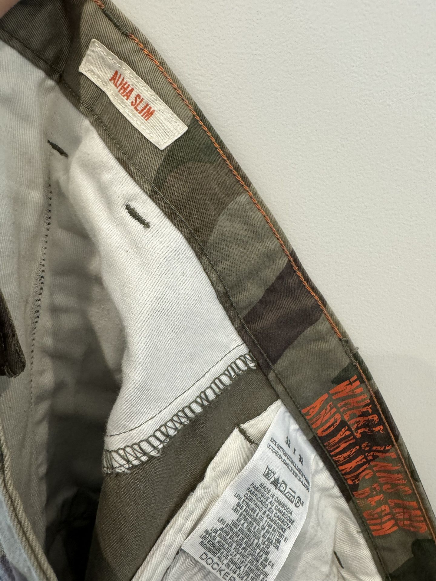 Dockers Dockers - Alpha Slim Camo pants (Skateboarding line) Size US 33 - 3 Thumbnail
