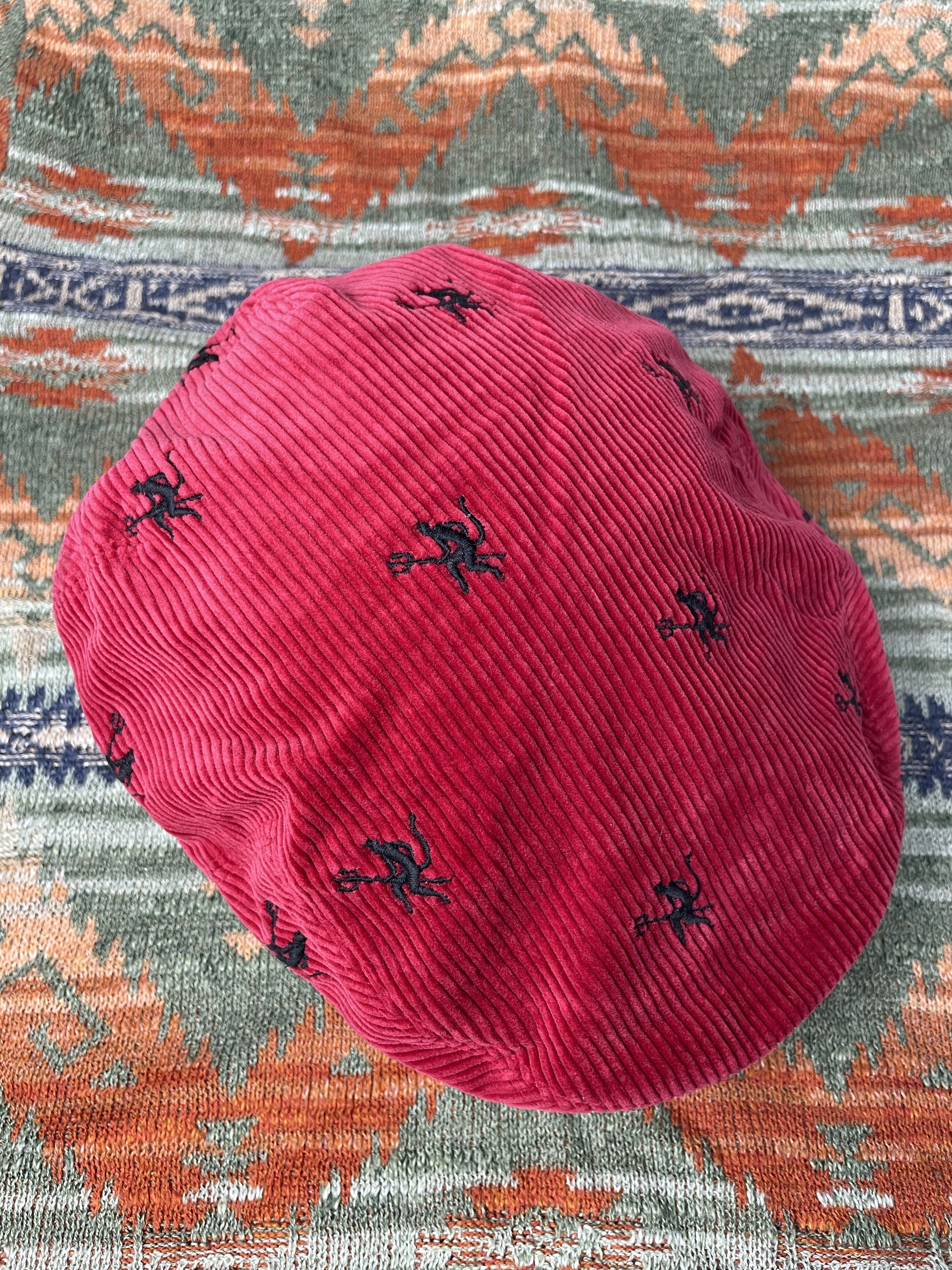 Ralph Lauren Corduroy Flat Cap Beret Hat Peaked Cap