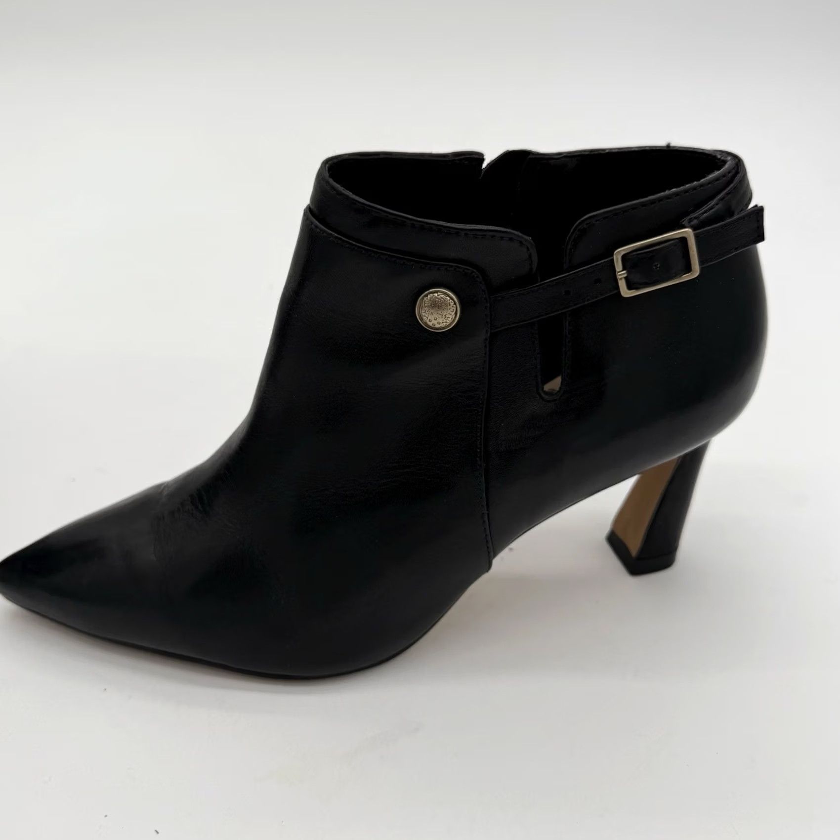 Vince Camuto Vince Camuto W Keeshey Bootie Ankle Boot W 6 Stiletto Pointed Toe Black Leather Women Shoes Size US 6 / IT 36 - 6 Thumbnail