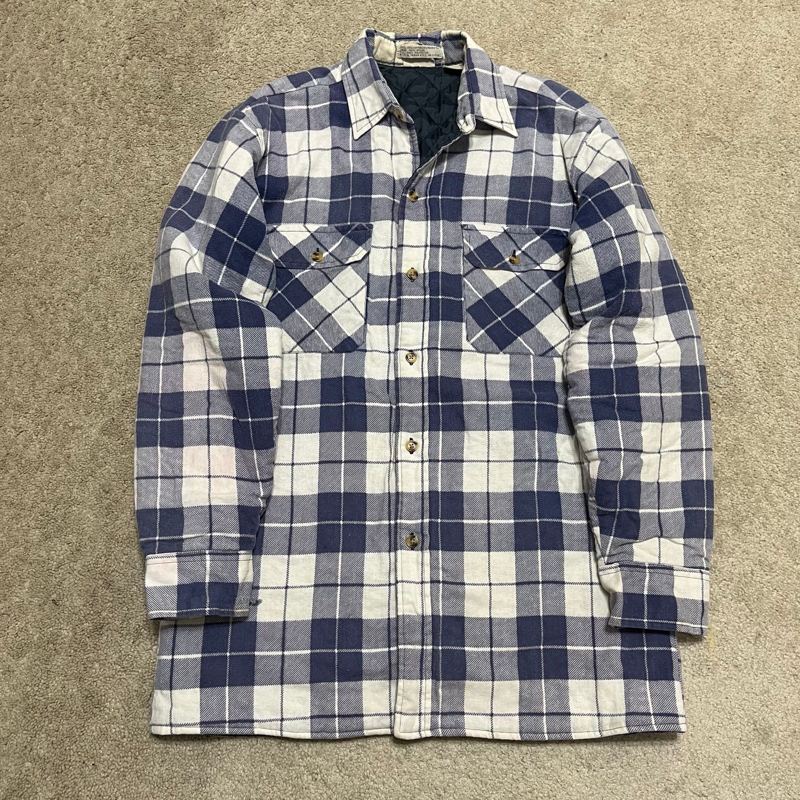 Lee Vintage 80s 90s Lee Lined Purple/Blue/White Plaid Button Up Size US M / EU 48-50 / 2 - 1 Thumbnail