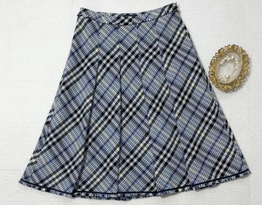 Burberry Burberry Blue Cotton Women’s Mini Skirt Size 23" - 1 Thumbnail