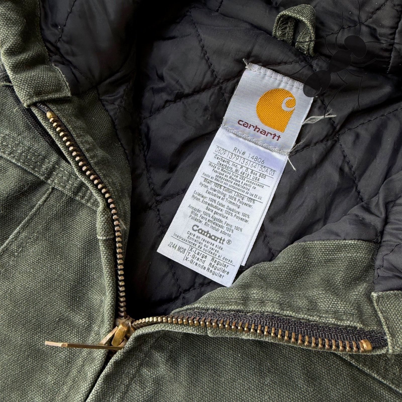 Carhartt × Vintage Carhartt J244 MOS faded green hooded work wear jacket Size US XL / EU 56 / 4 - 4 Thumbnail